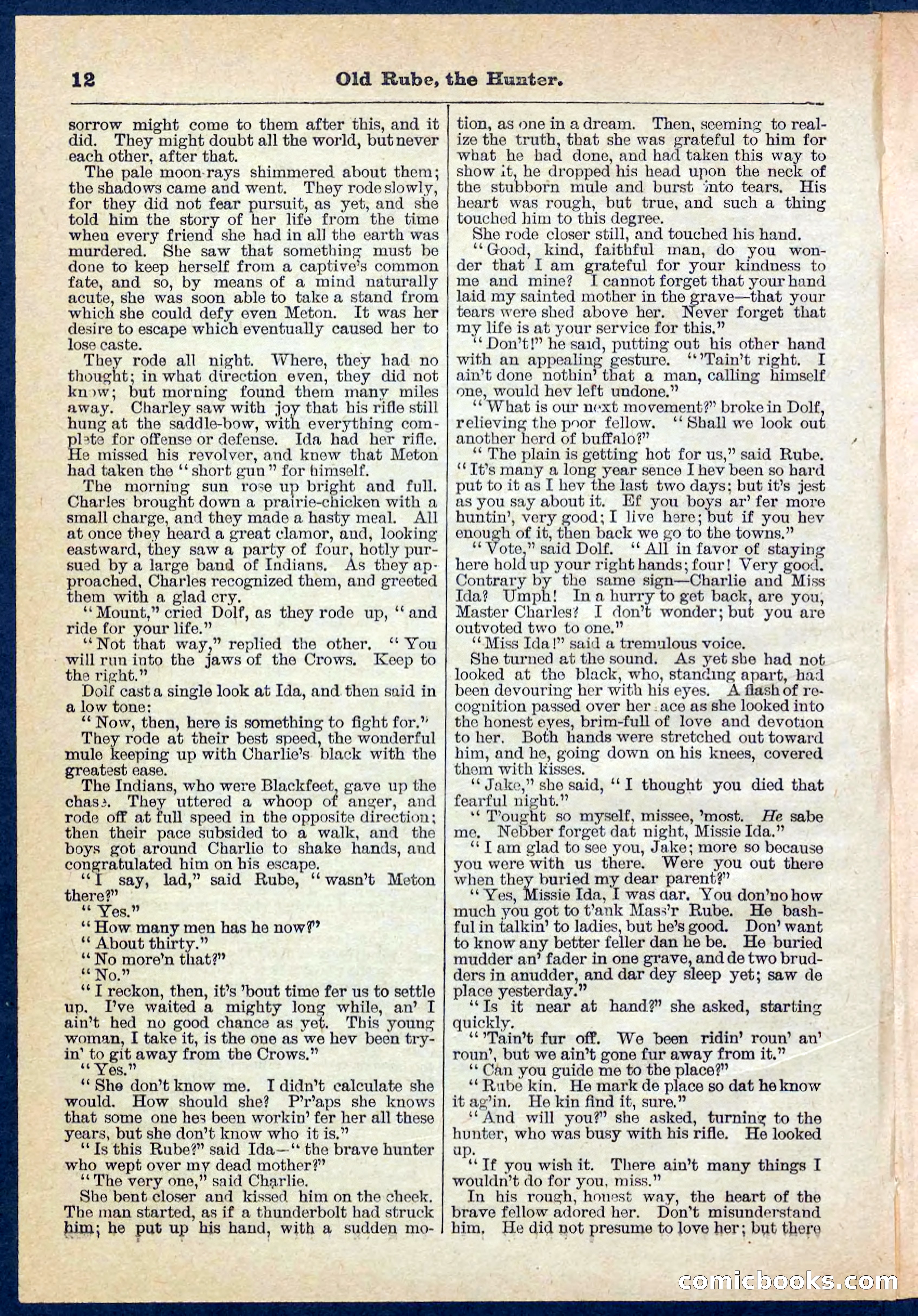 Beadle's Pocket Library No. 136: Old Rube, the Hunter — page 12 of 32