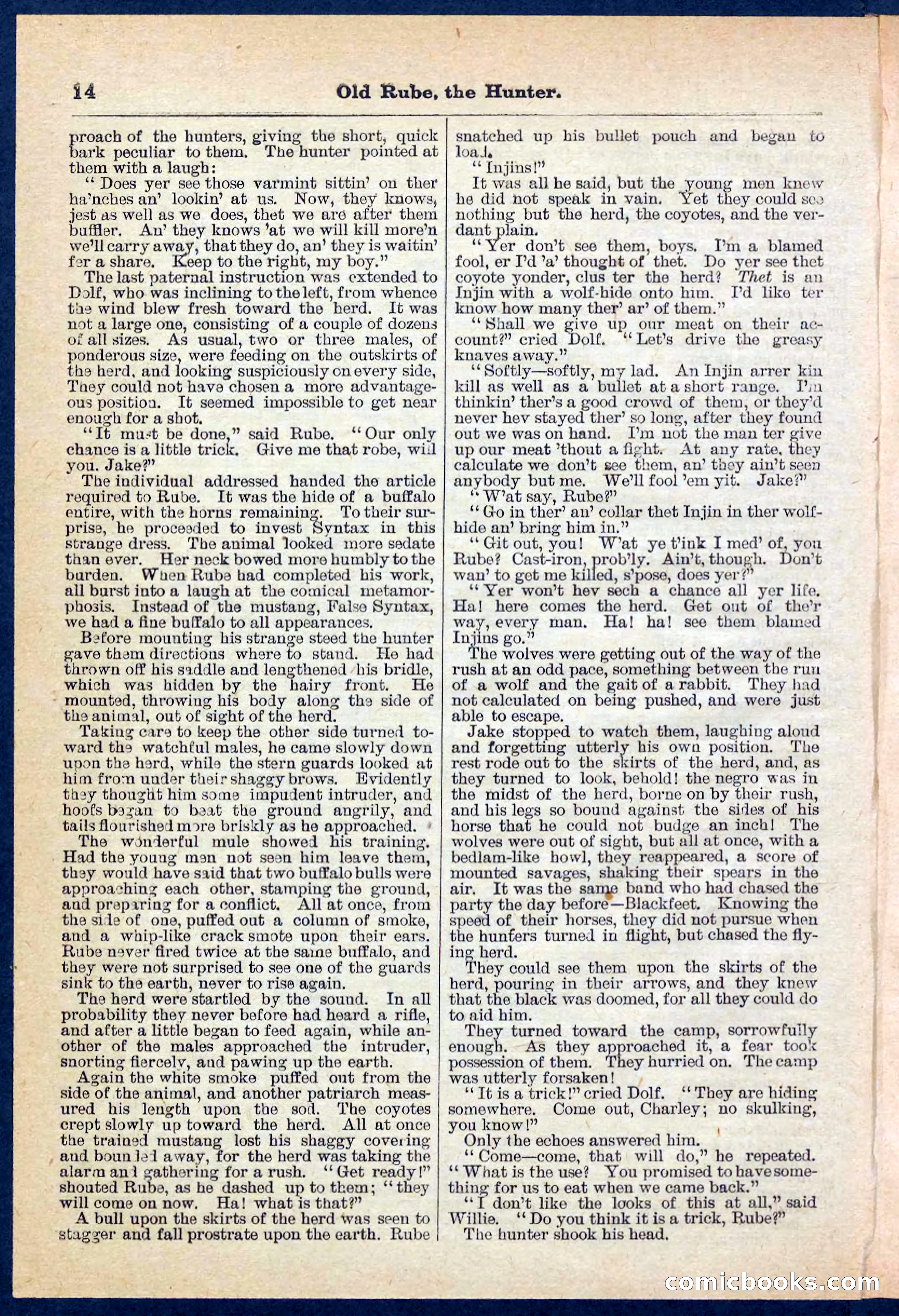 Beadle's Pocket Library No. 136: Old Rube, the Hunter — page 14 of 32