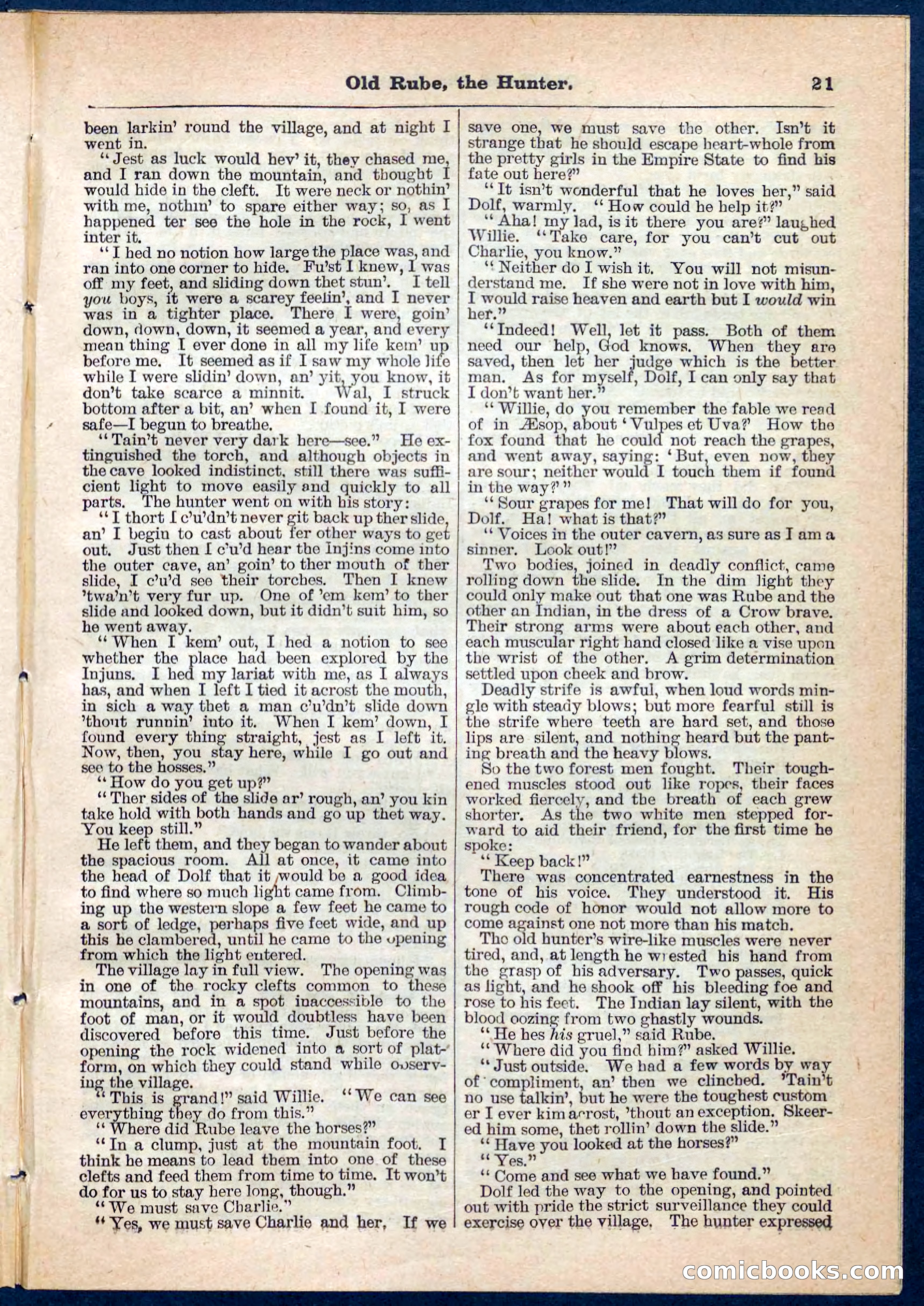 Beadle's Pocket Library No. 136: Old Rube, the Hunter — page 21 of 32