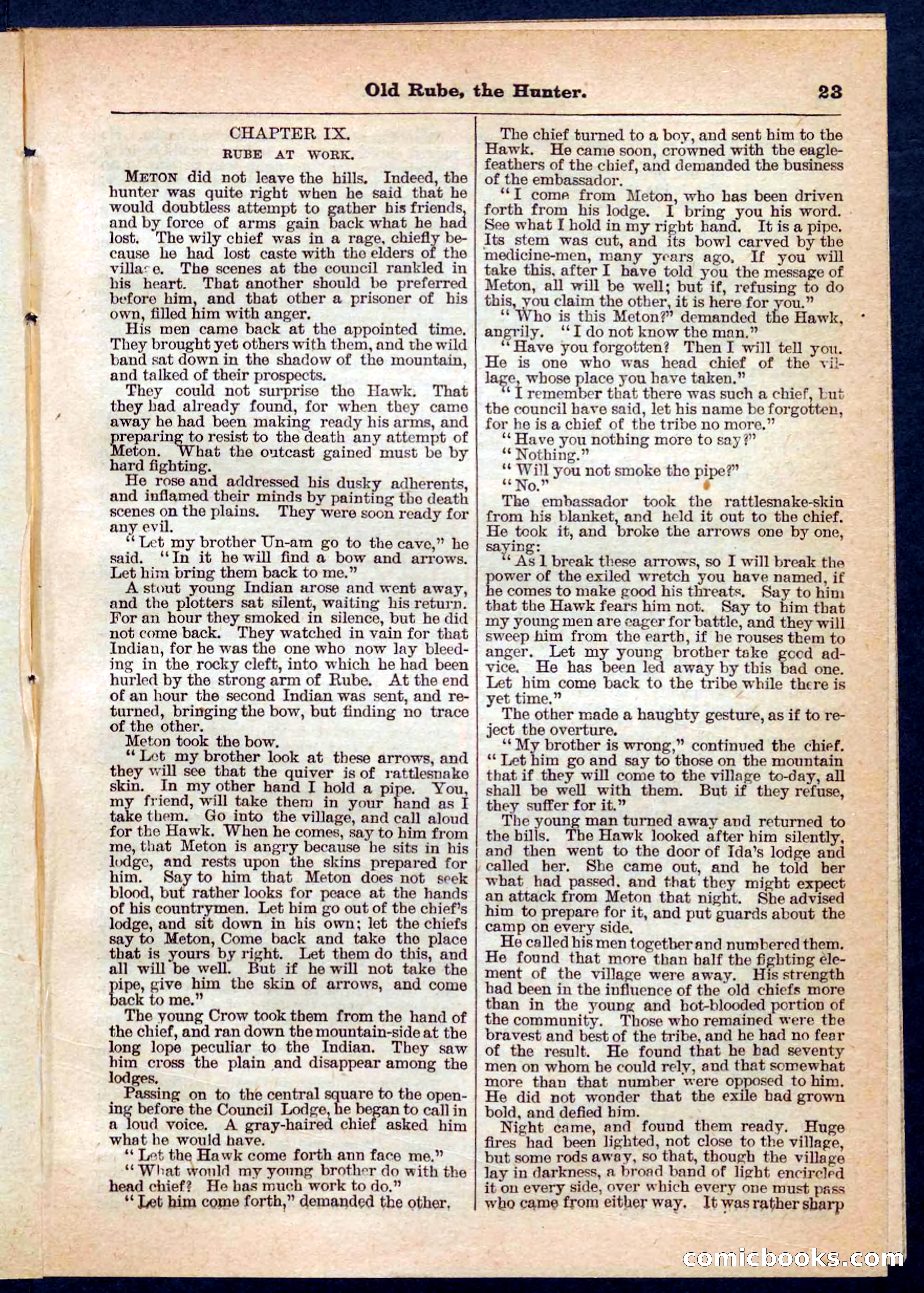 Beadle's Pocket Library No. 136: Old Rube, the Hunter — page 23 of 32