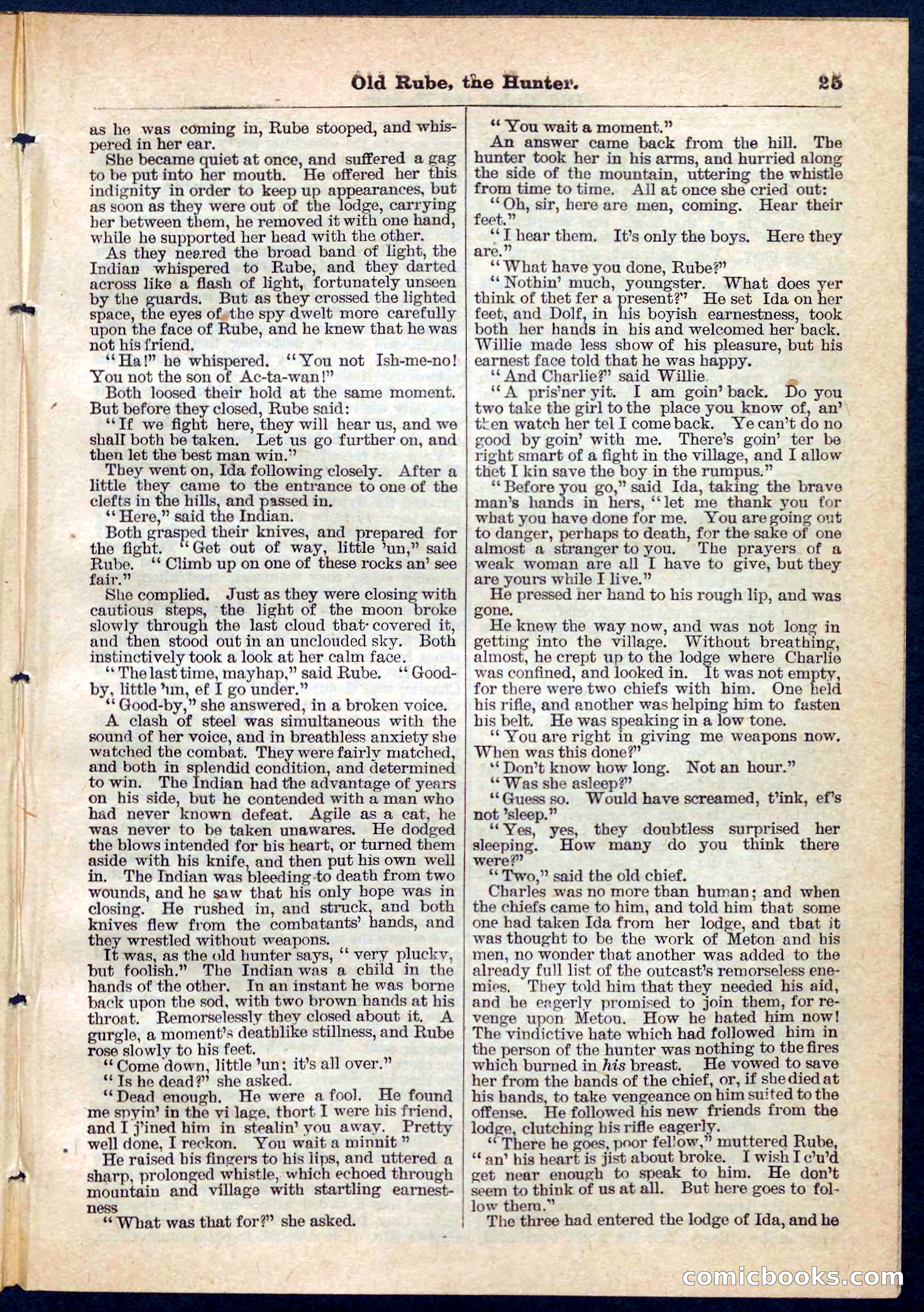 Beadle's Pocket Library No. 136: Old Rube, the Hunter — page 25 of 32