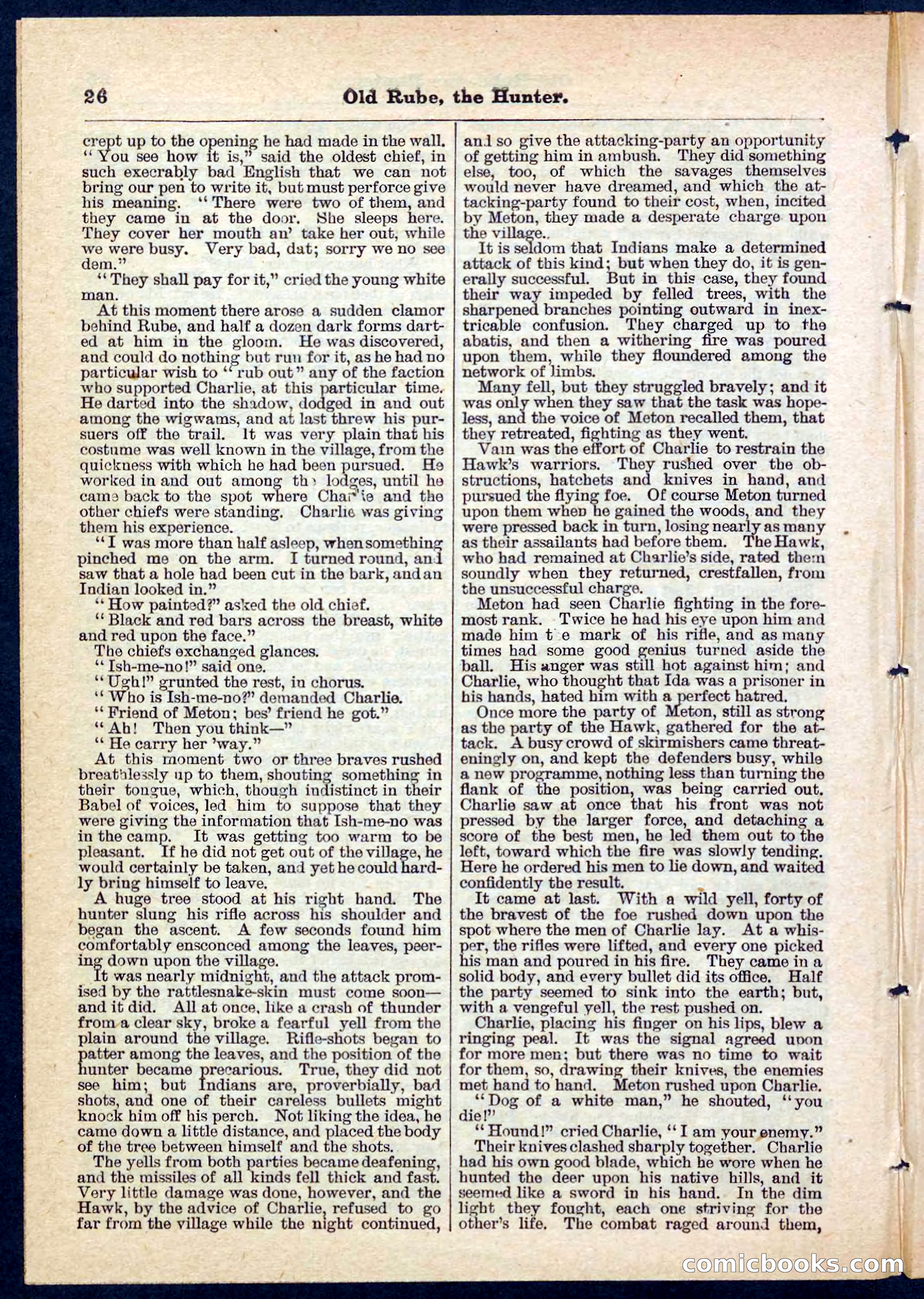 Beadle's Pocket Library No. 136: Old Rube, the Hunter — page 26 of 32