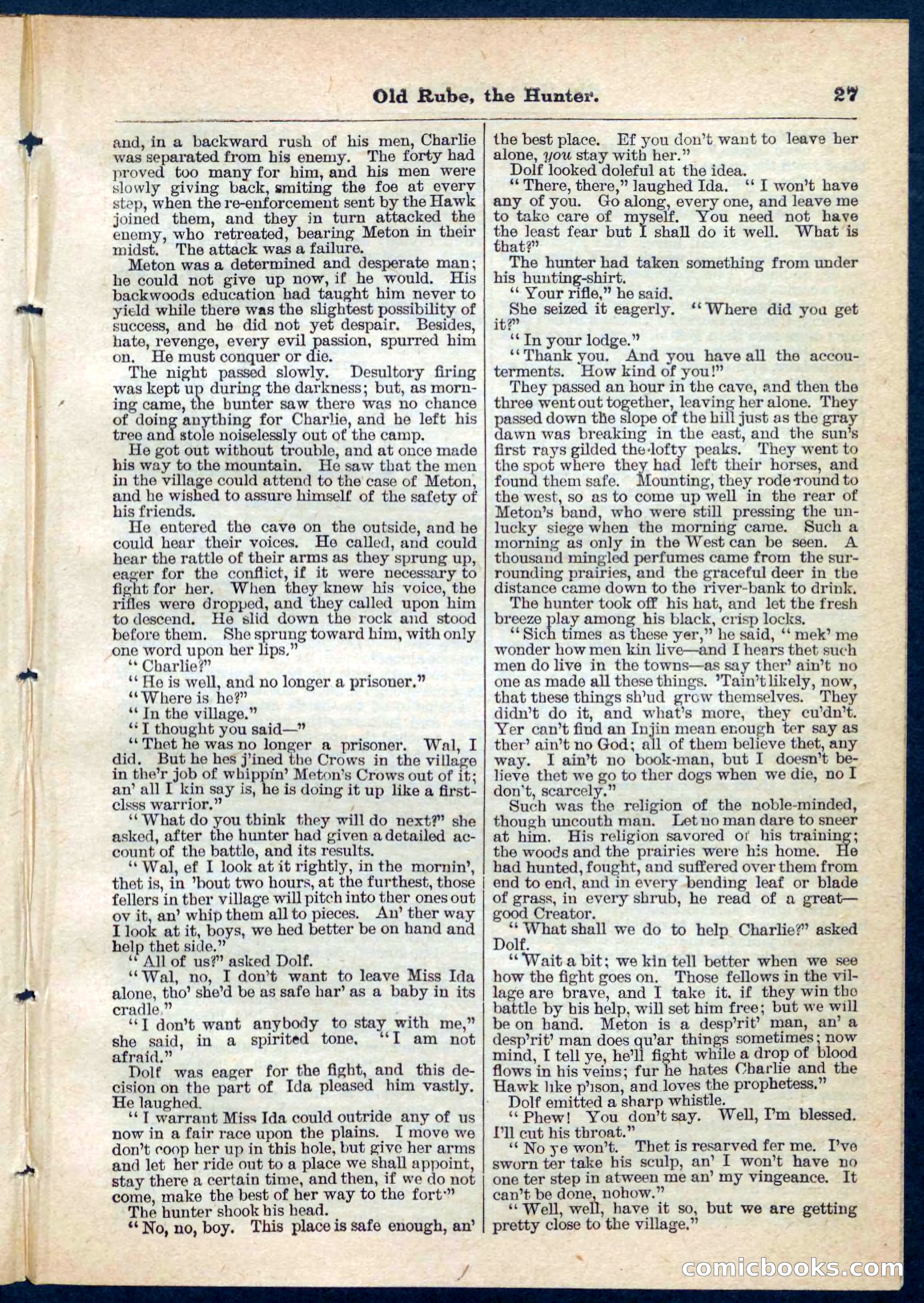 Beadle's Pocket Library No. 136: Old Rube, the Hunter — page 27 of 32