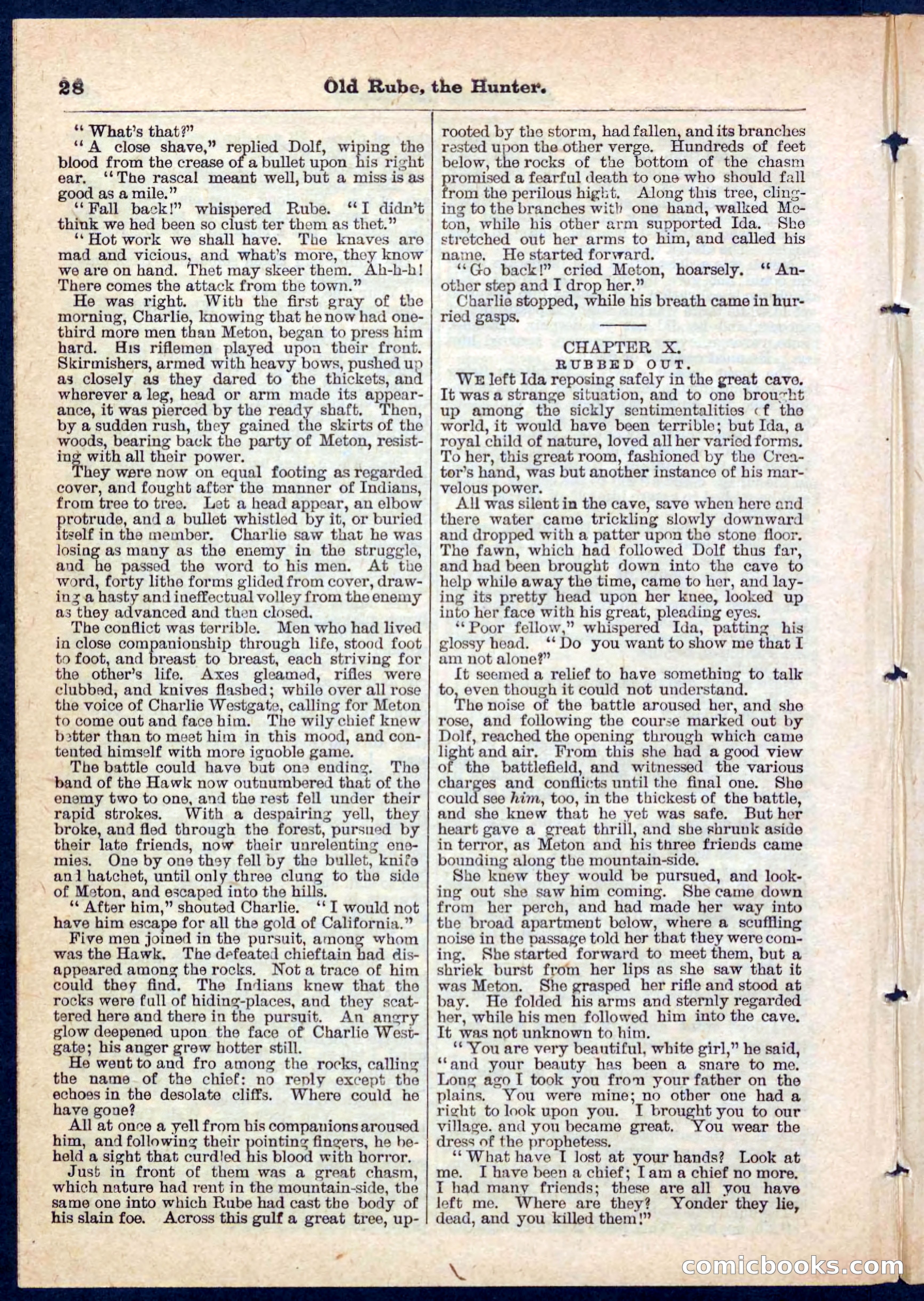 Beadle's Pocket Library No. 136: Old Rube, the Hunter — page 28 of 32