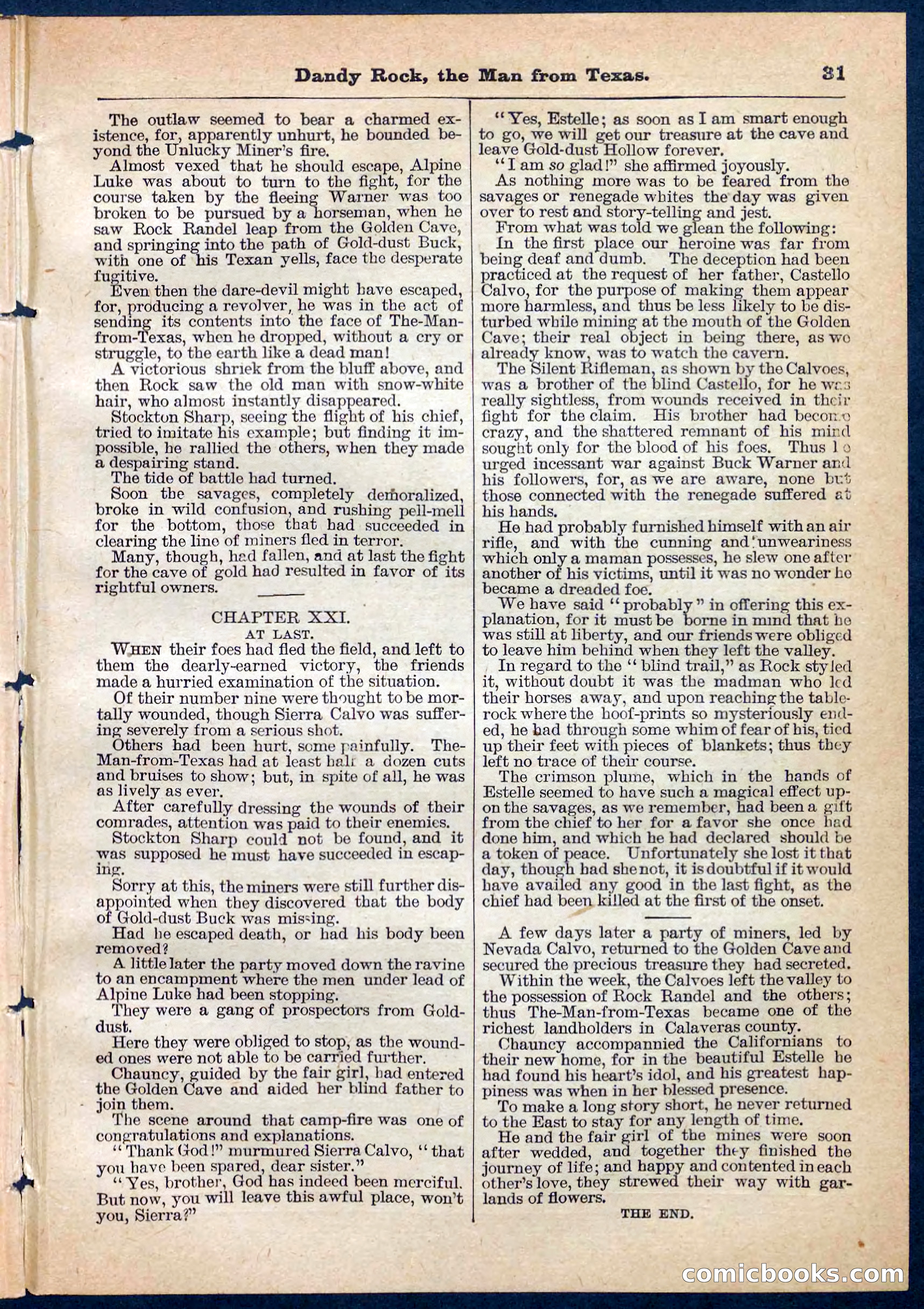 Beadle's Pocket Library No. 137 — page 31 of 32
