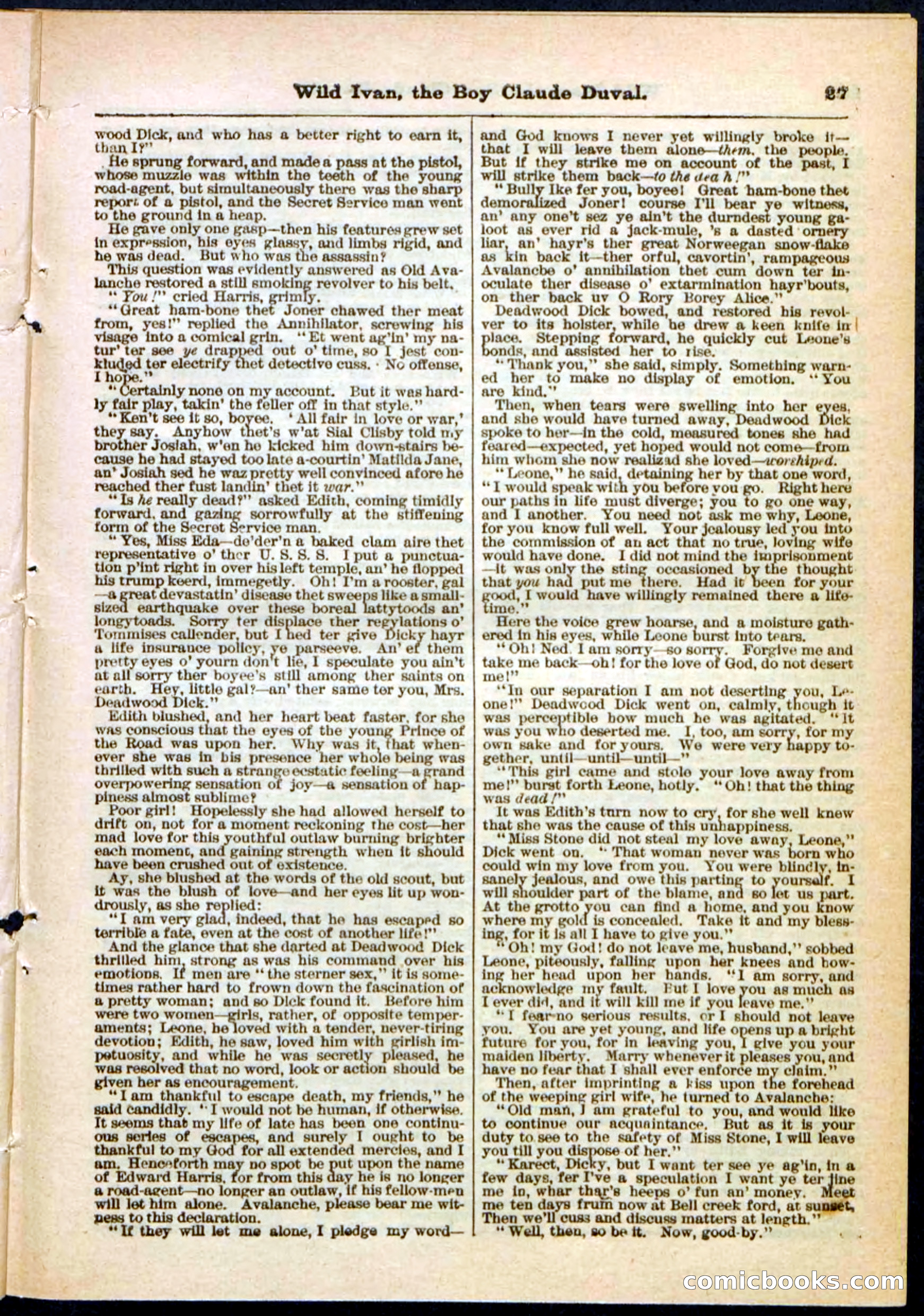Beadle's Pocket Library, Vol. II, No. 14 — page 27 of 32