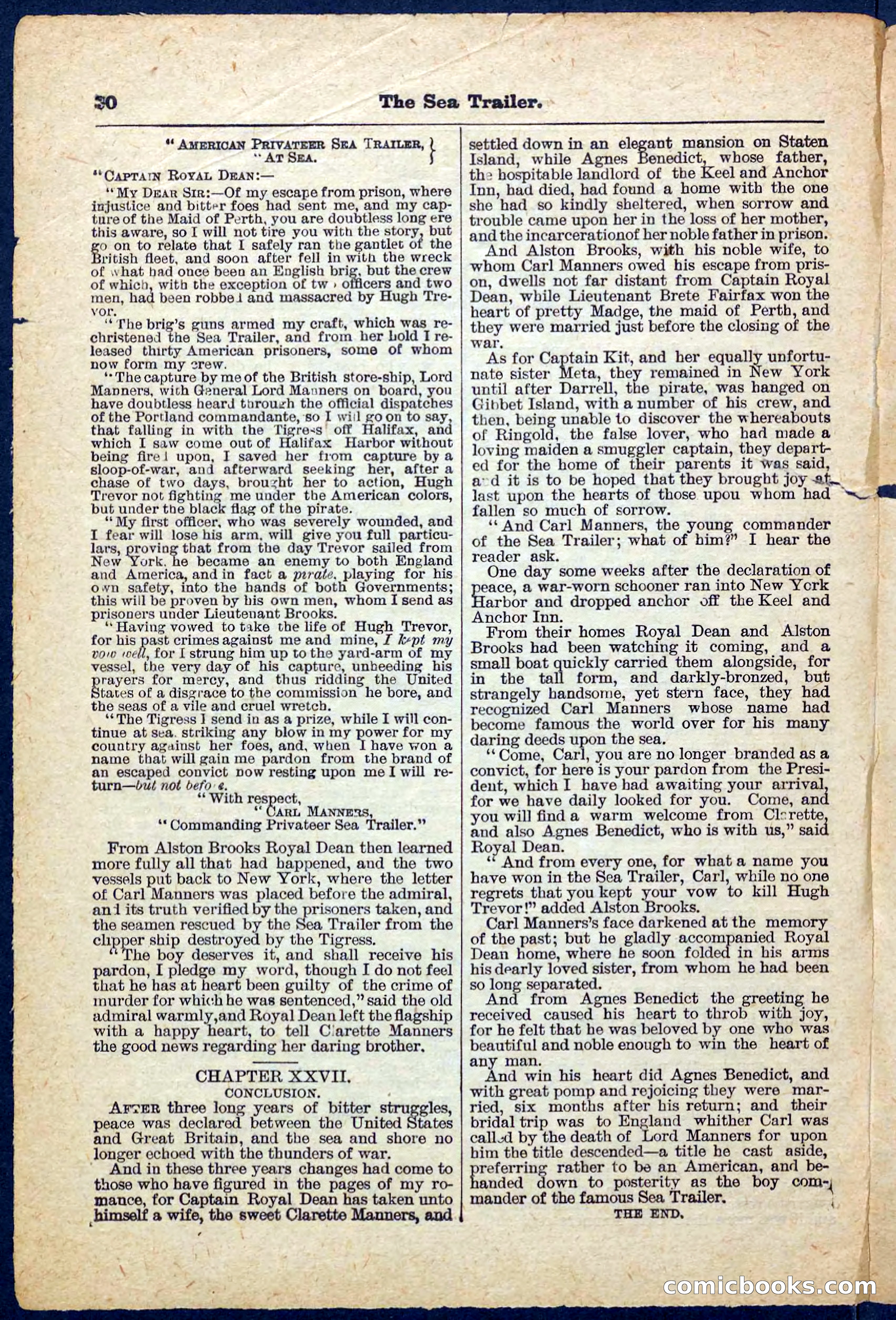 Beadle's Pocket Library, No. 151 — page 30 of 32