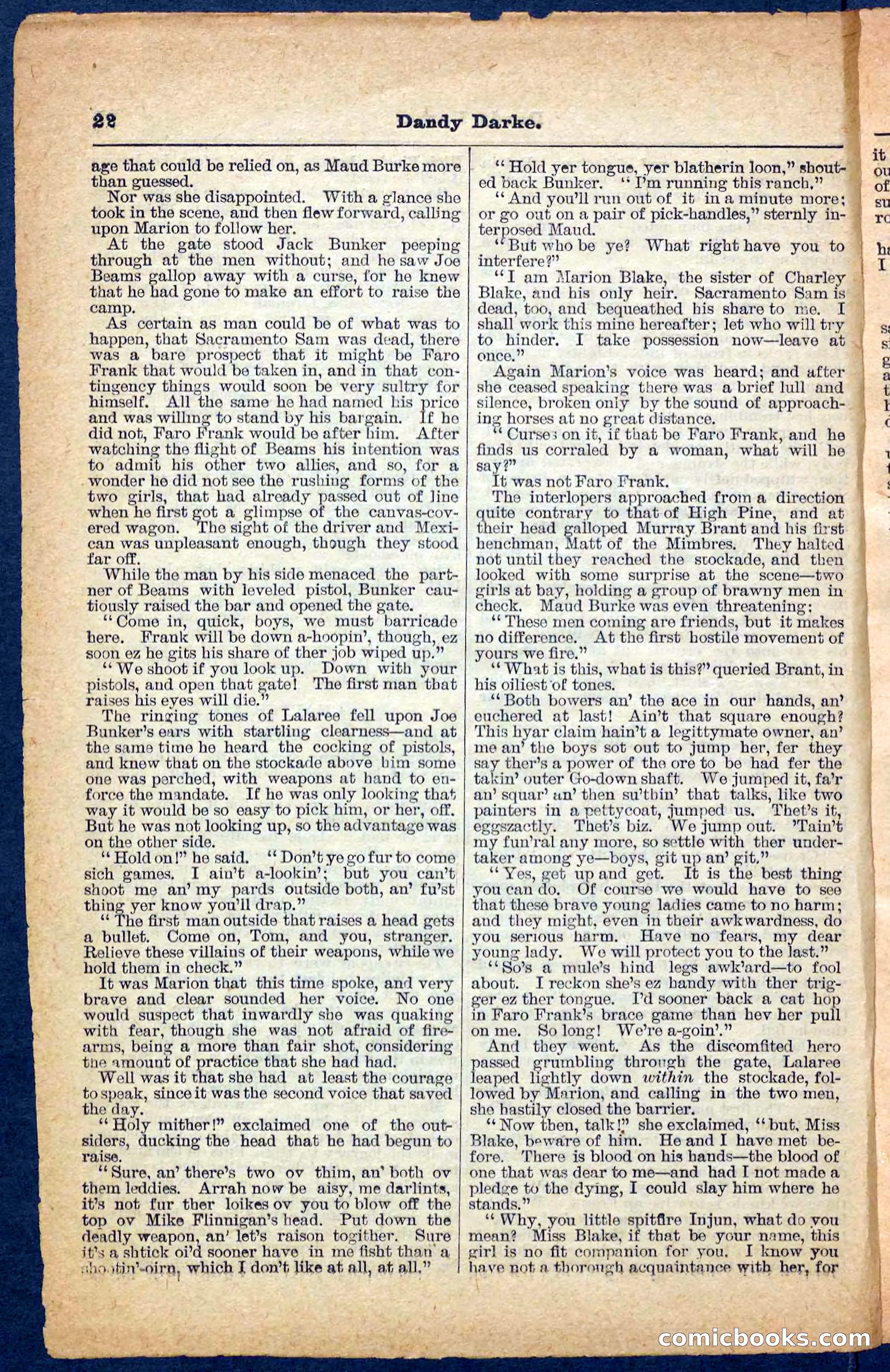 Beadle's Pocket Library No. 152 — page 22 of 32