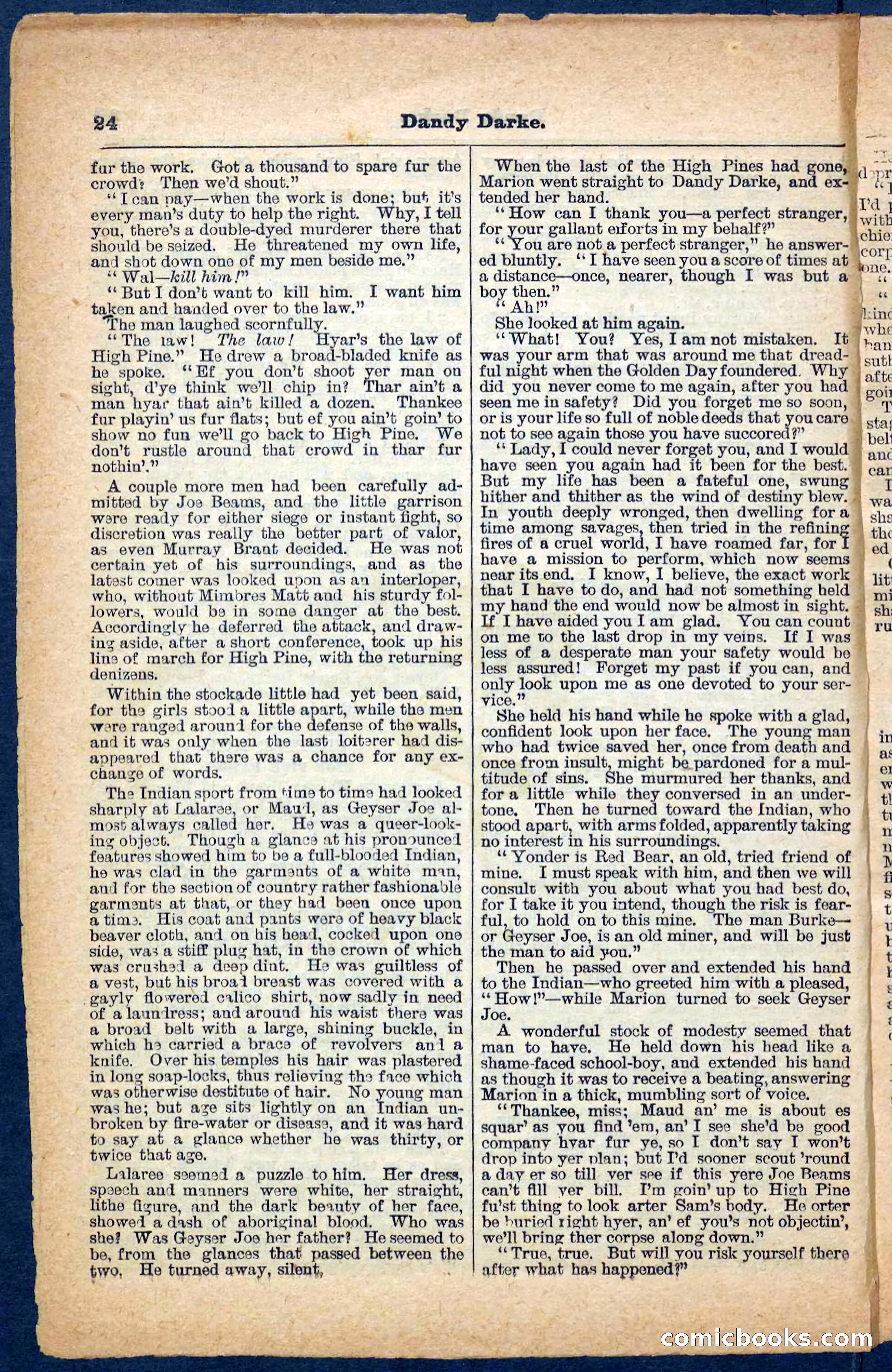 Beadle's Pocket Library No. 152 — page 24 of 32