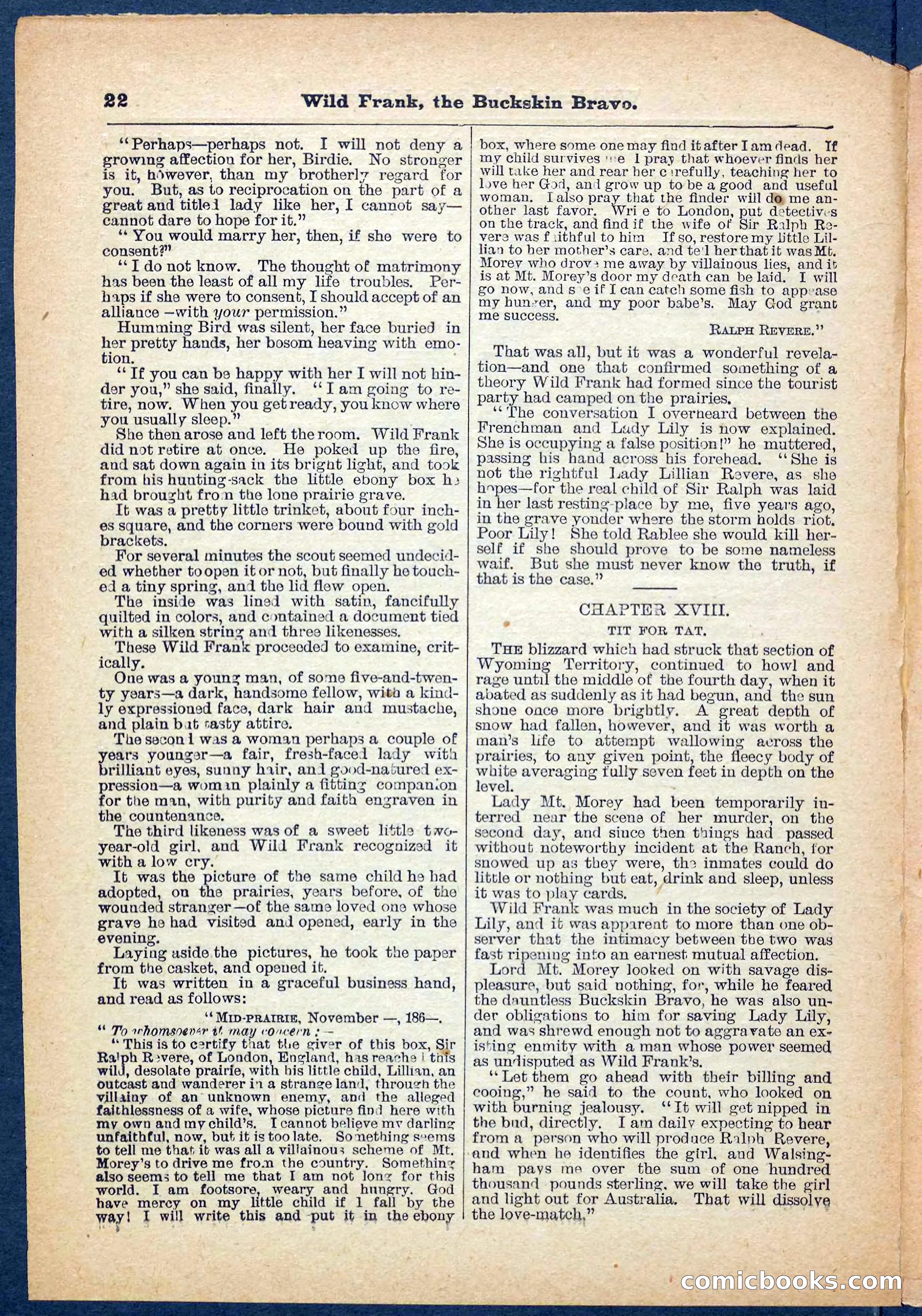 Beadle's Pocket Library No. 153 — page 22 of 32