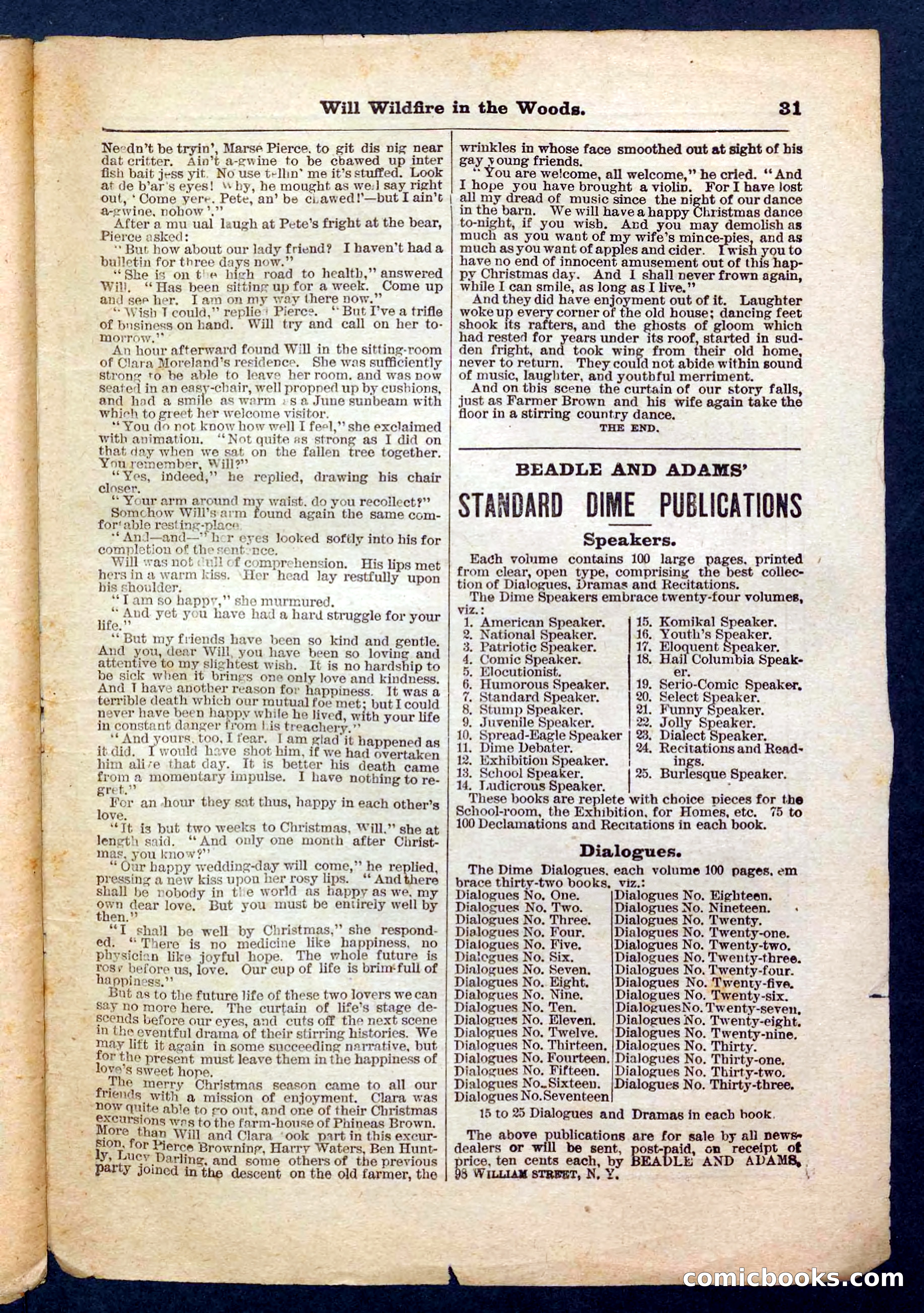 Beadle's Pocket Library No. 156 — page 31 of 32