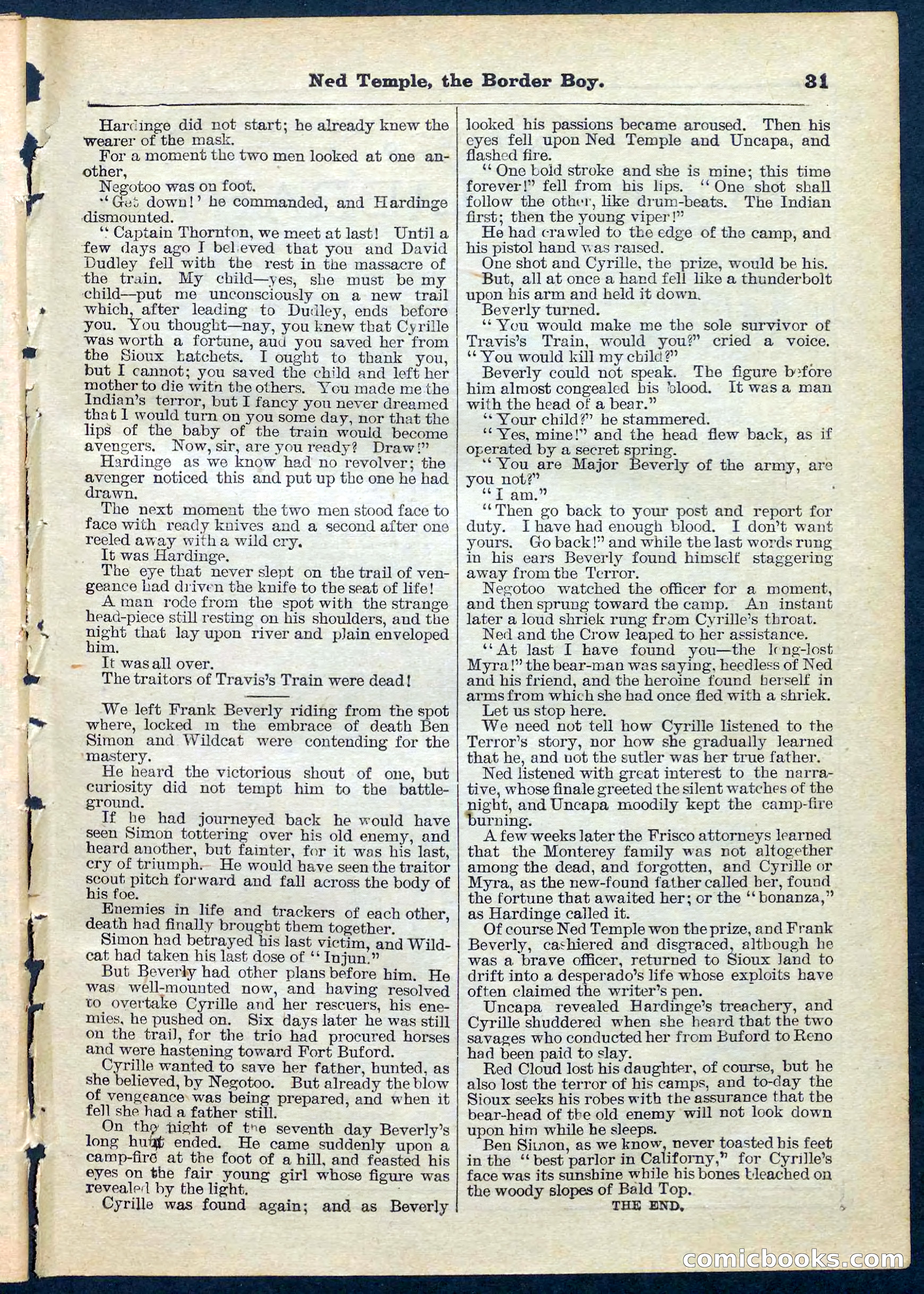 Beadle's Pocket Library No. 157 — page 31 of 32