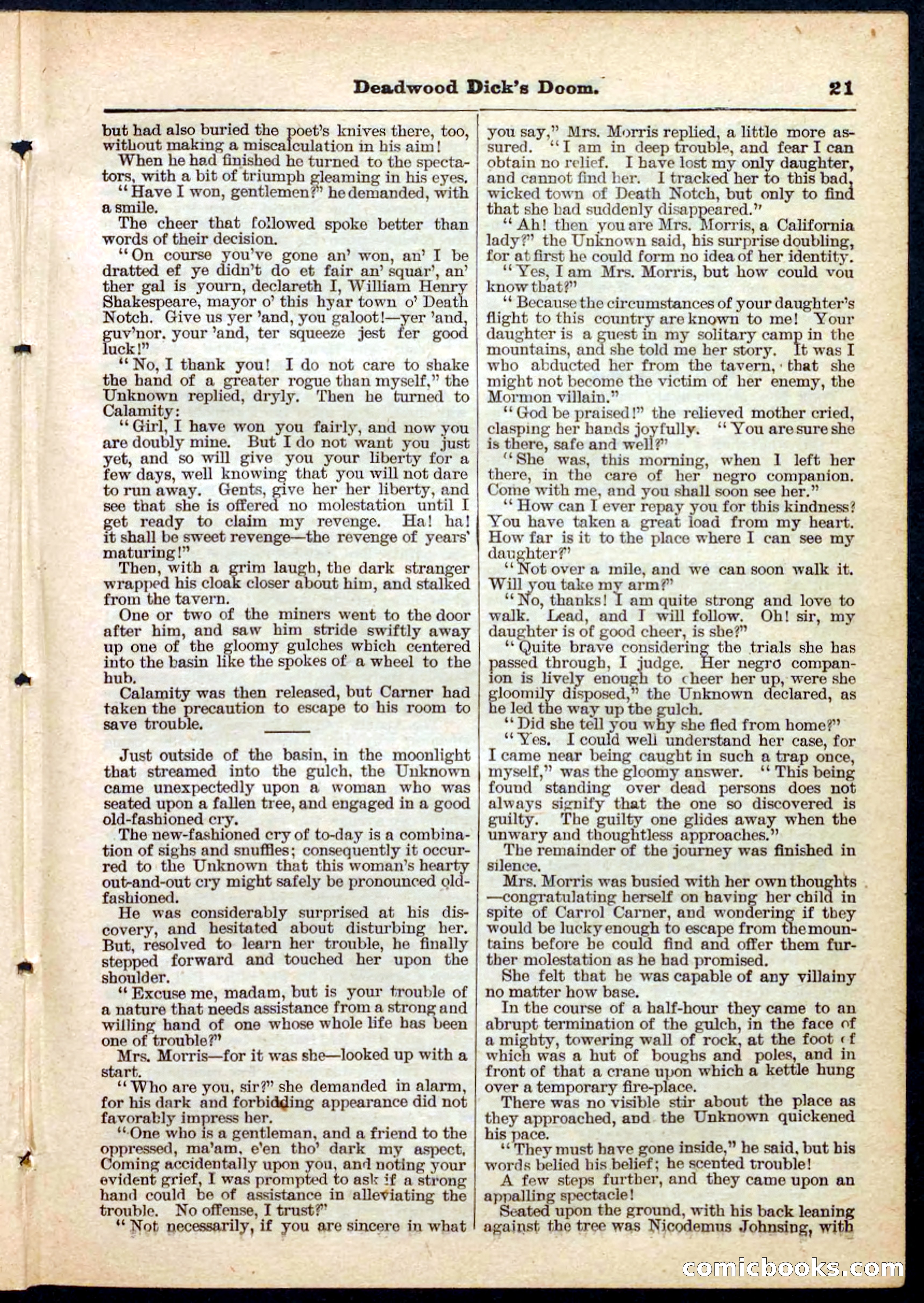Beadle's Pocket Library No. 158 — page 21 of 32