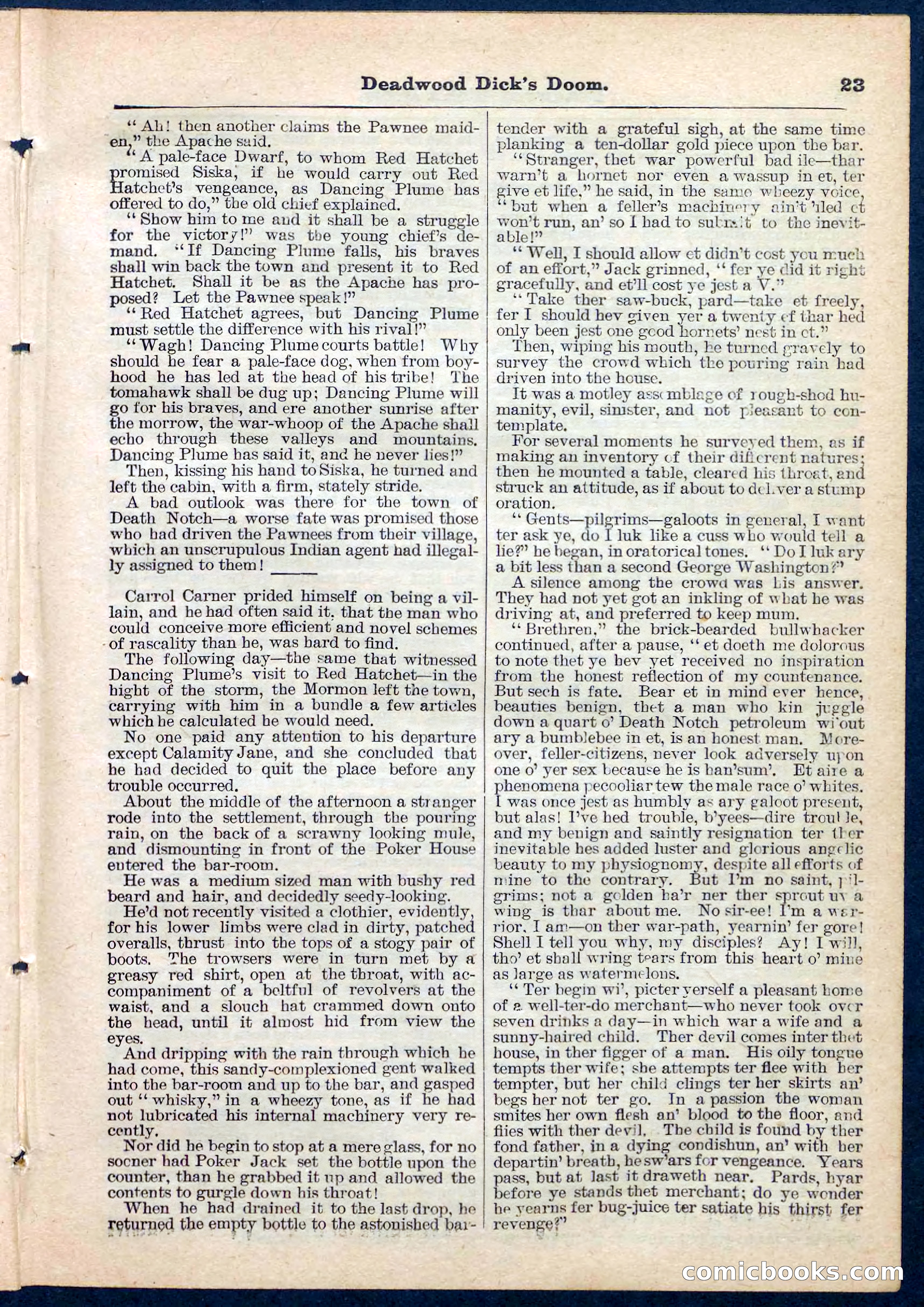 Beadle's Pocket Library No. 158 — page 23 of 32