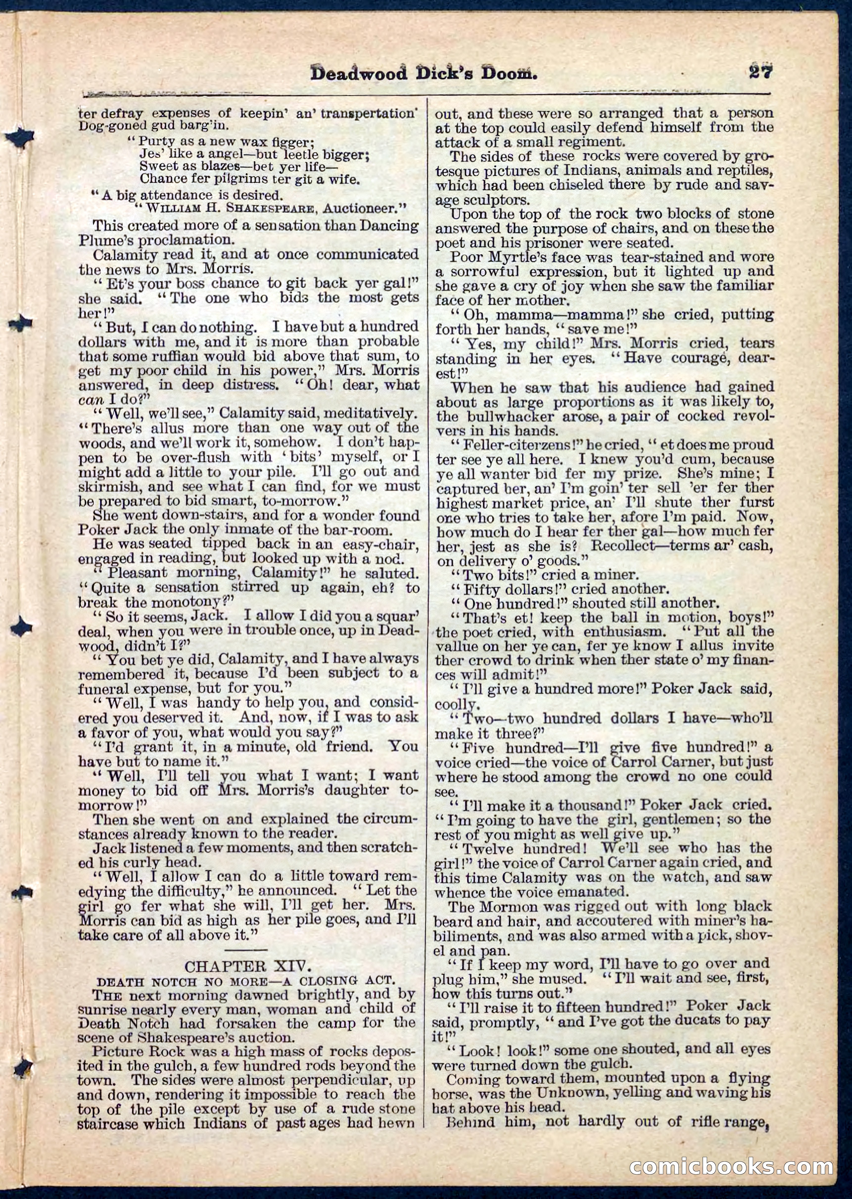 Beadle's Pocket Library No. 158 — page 27 of 32