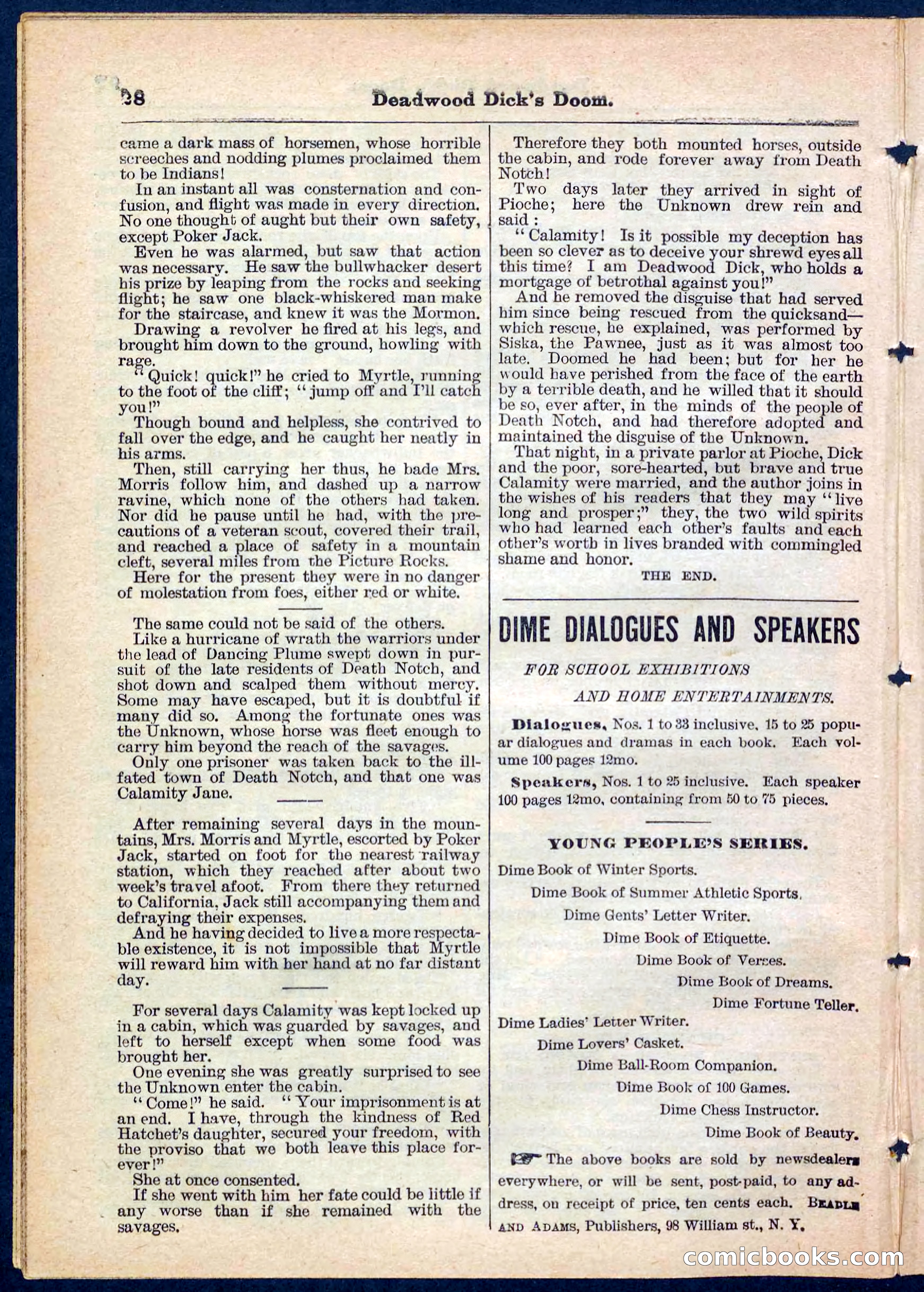 Beadle's Pocket Library No. 158 — page 28 of 32