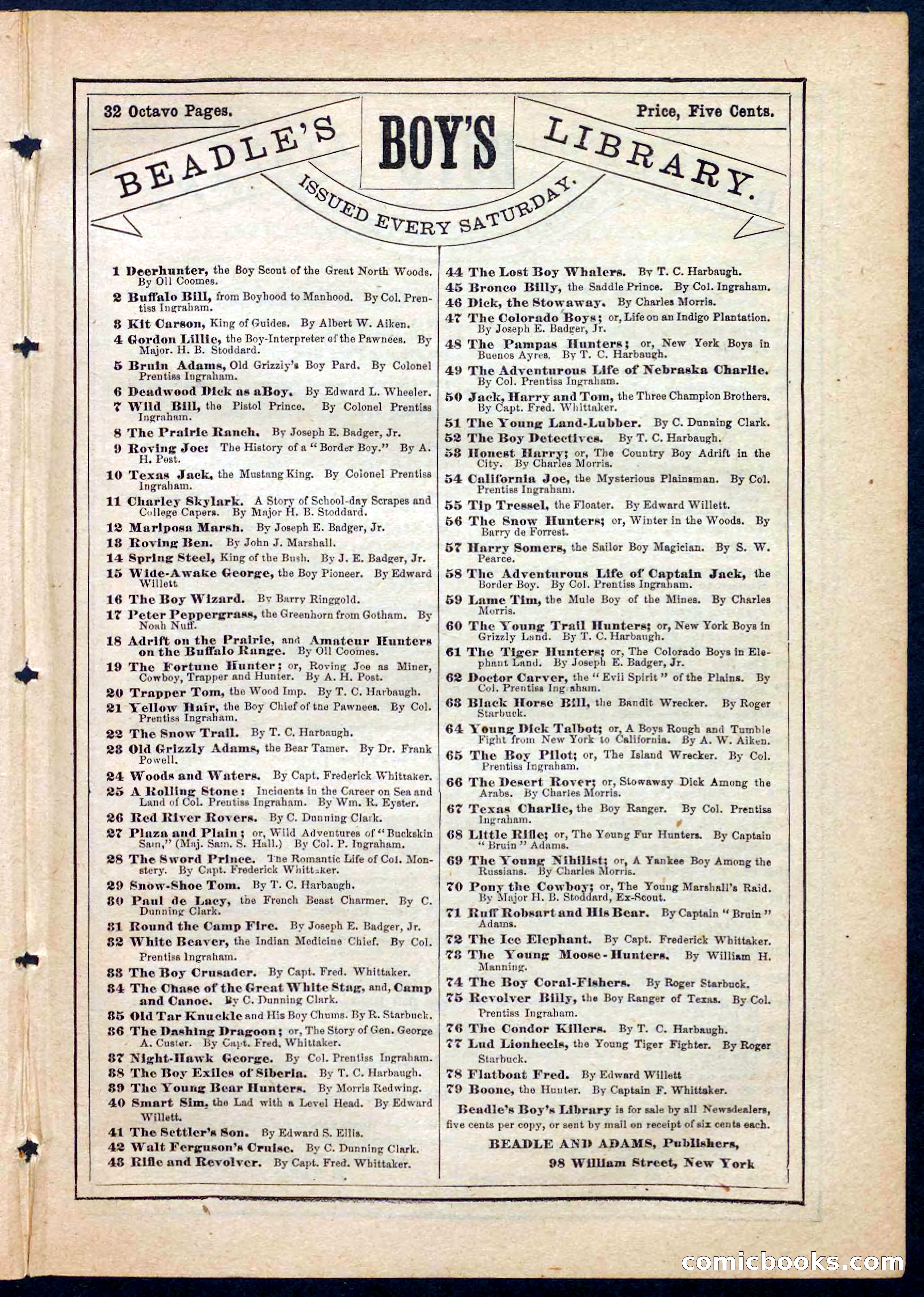 Beadle's Pocket Library No. 158 — page 29 of 32