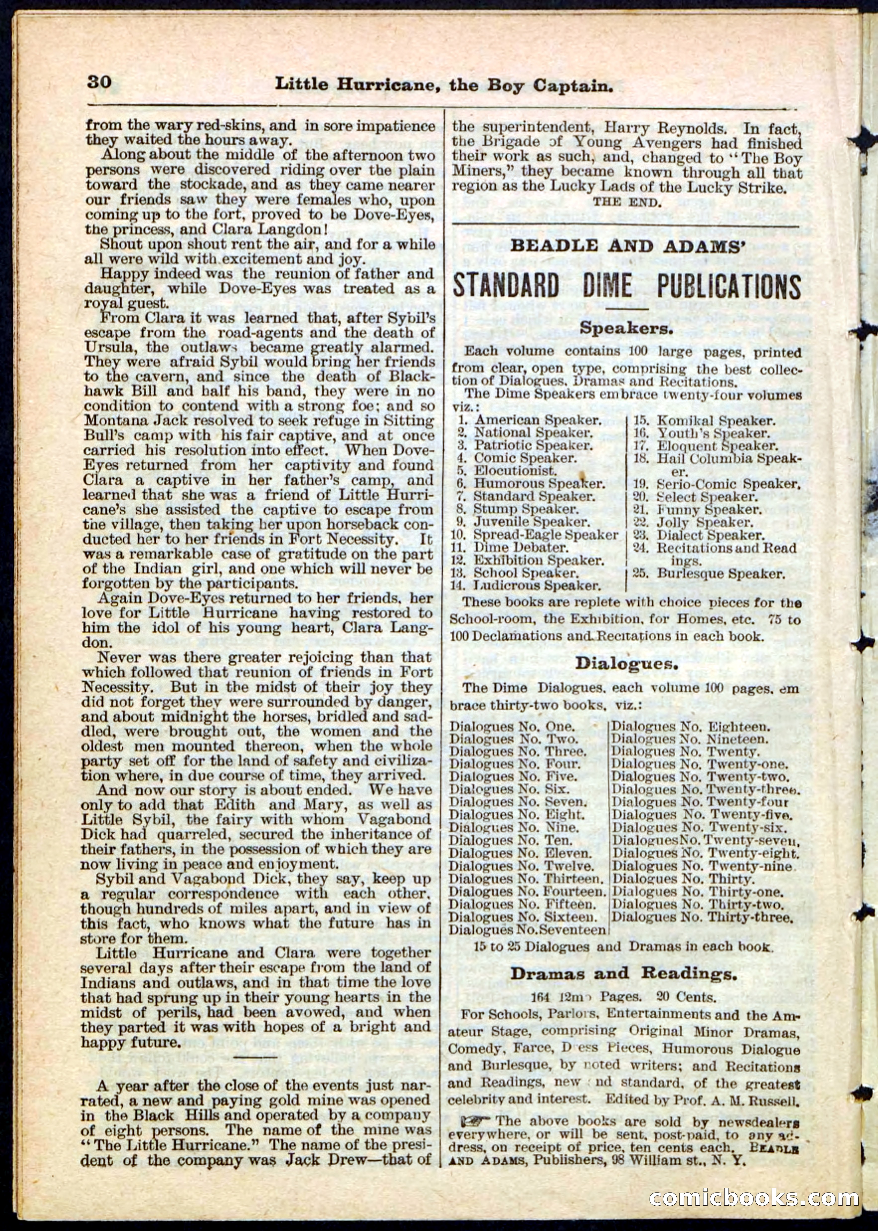 Beadle's Pocket Library, No. 162 — page 30 of 32