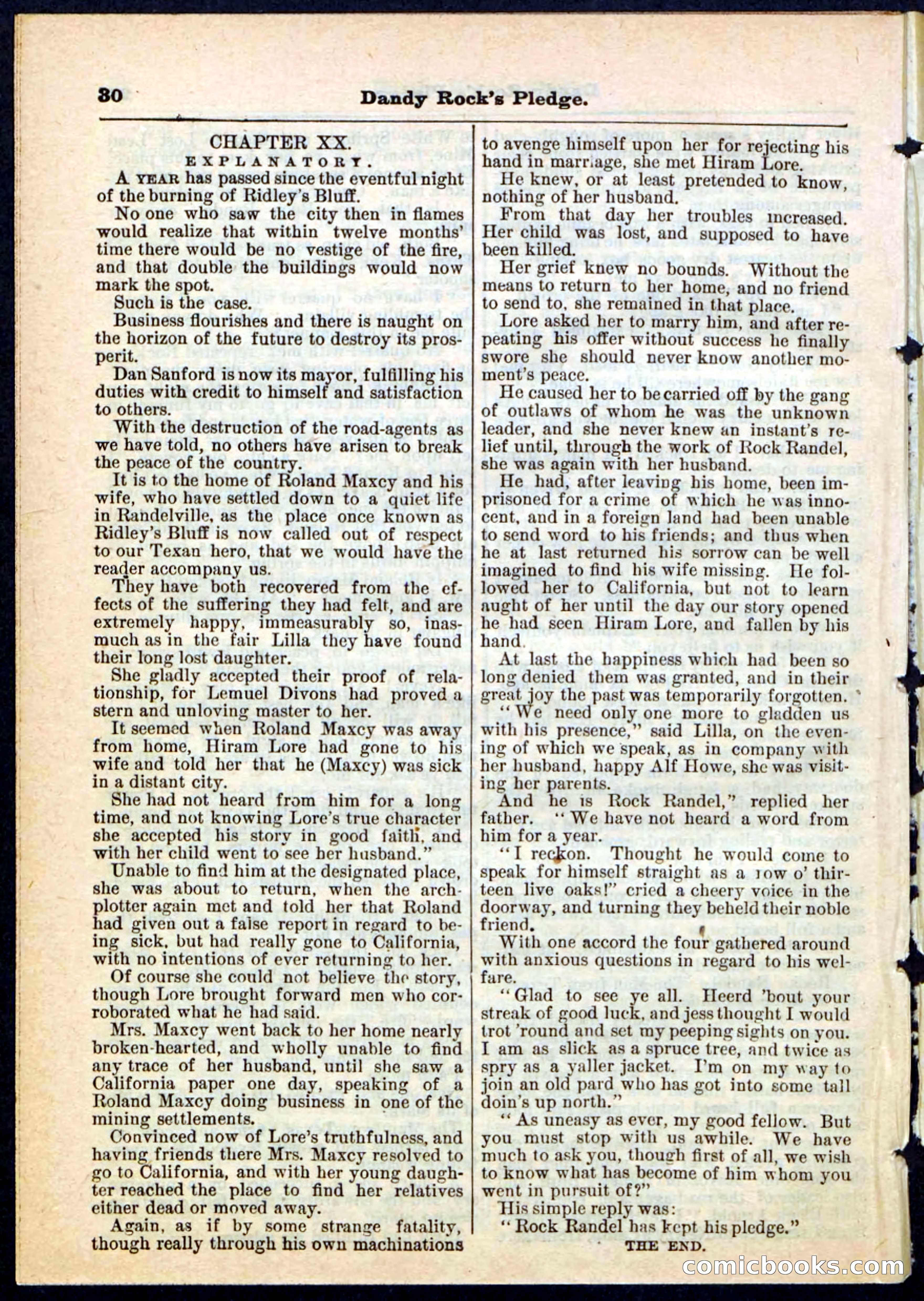 Beadle's Pocket Library No. 167 — page 30 of 32