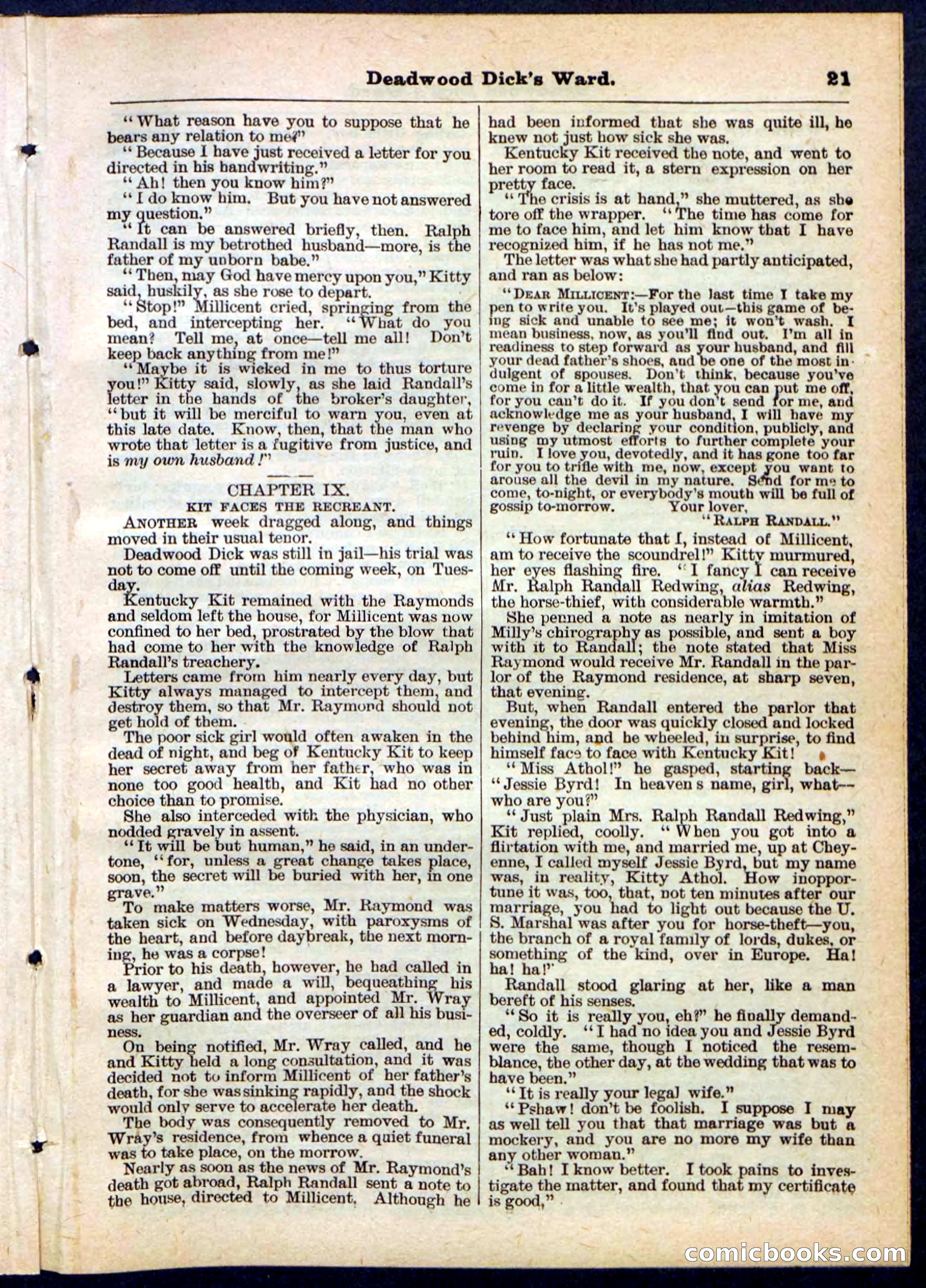 Beadle's Pocket Library No. 168 — page 21 of 32