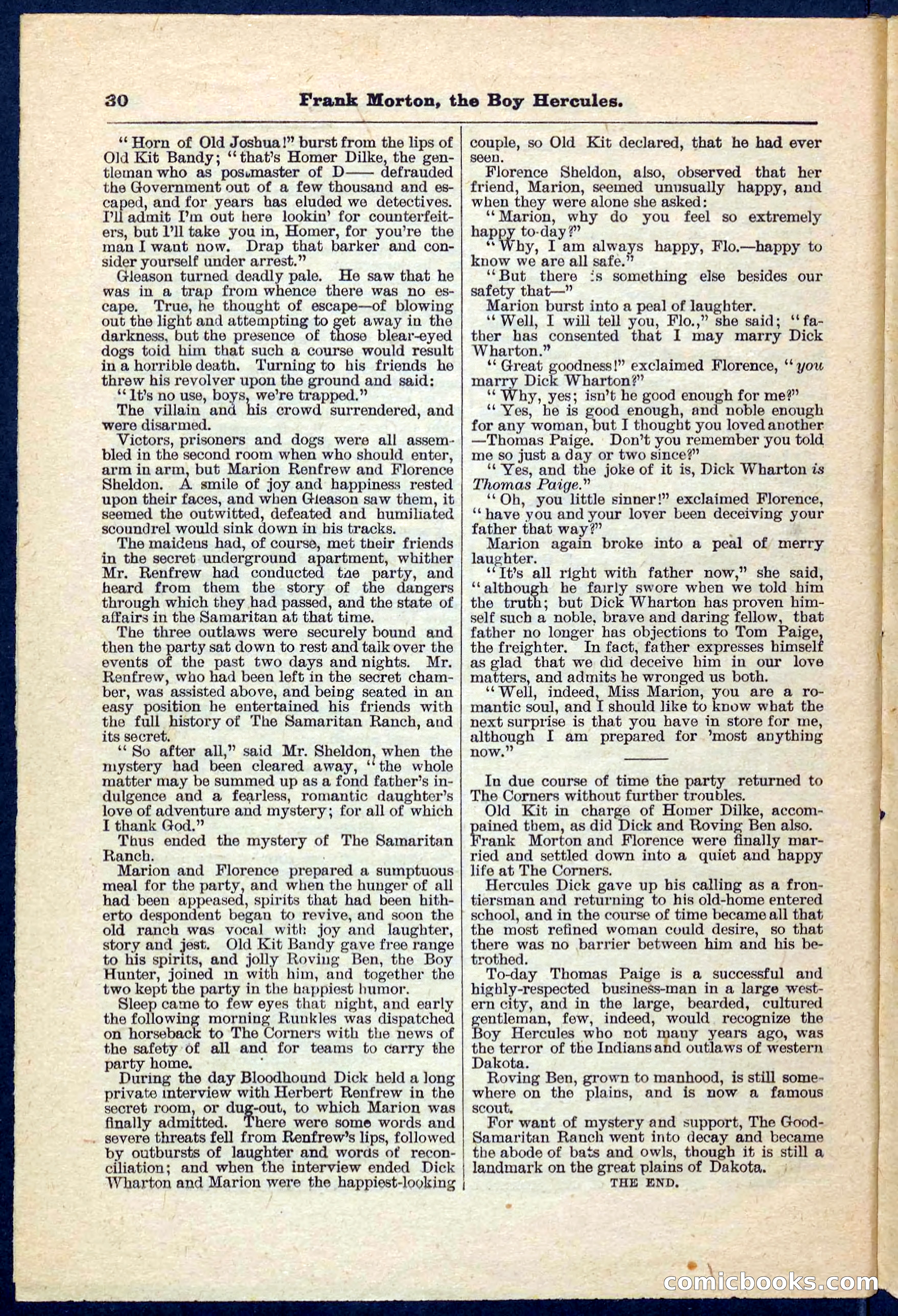 Beadle's Pocket Library No. 171 — page 30 of 32