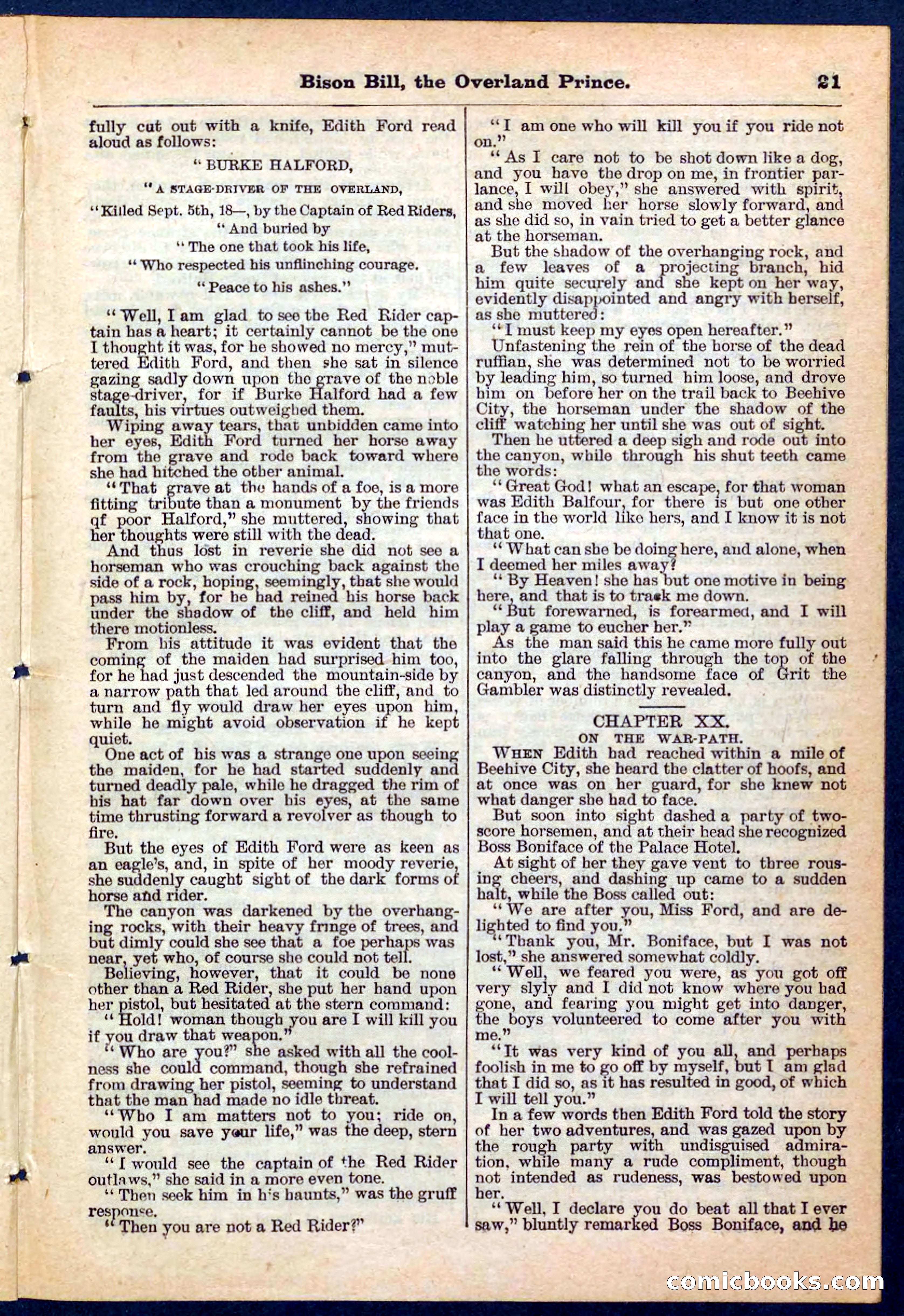 Beadle's Pocket Library No. 185 — page 21 of 32