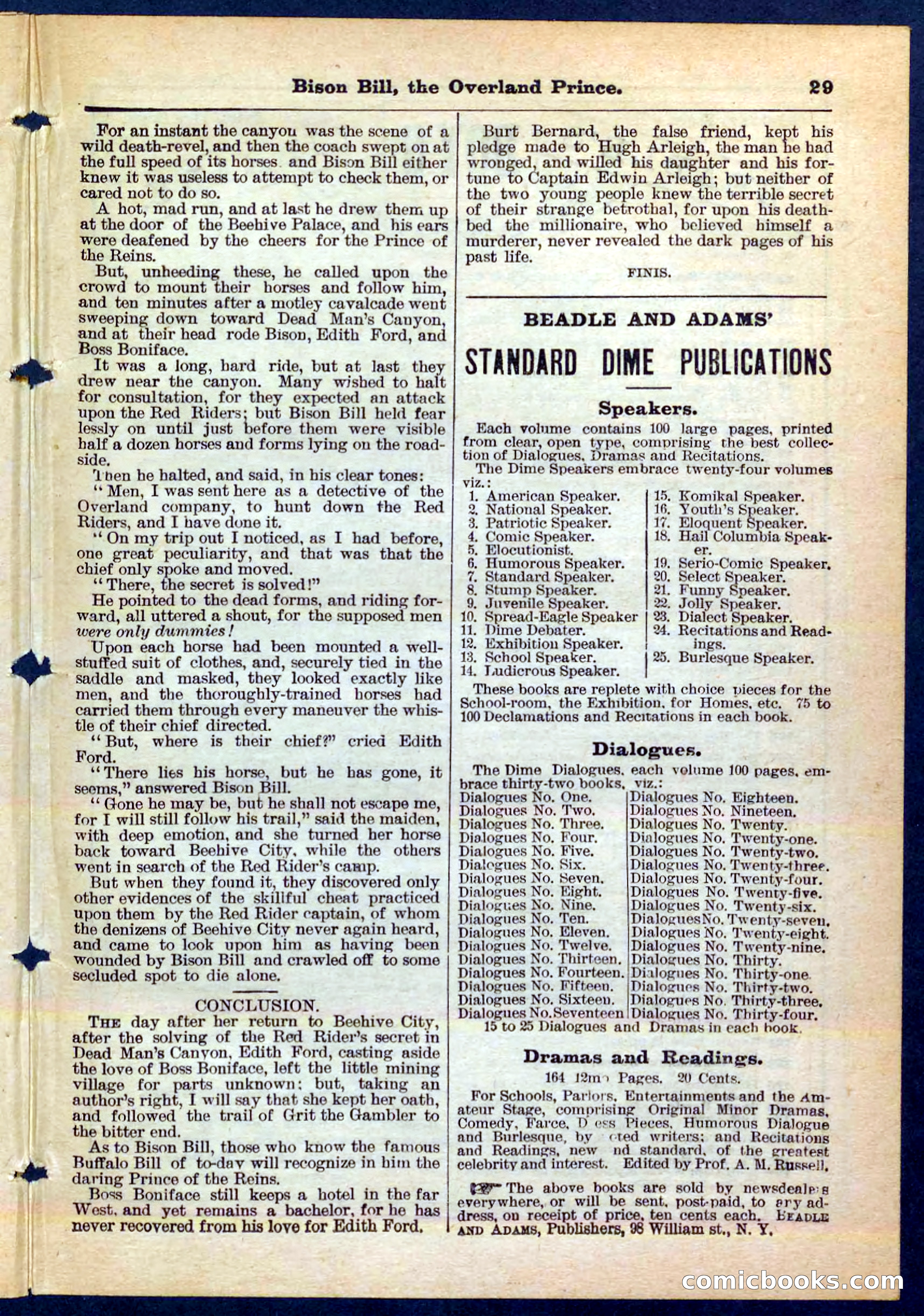 Beadle's Pocket Library No. 185 — page 29 of 32
