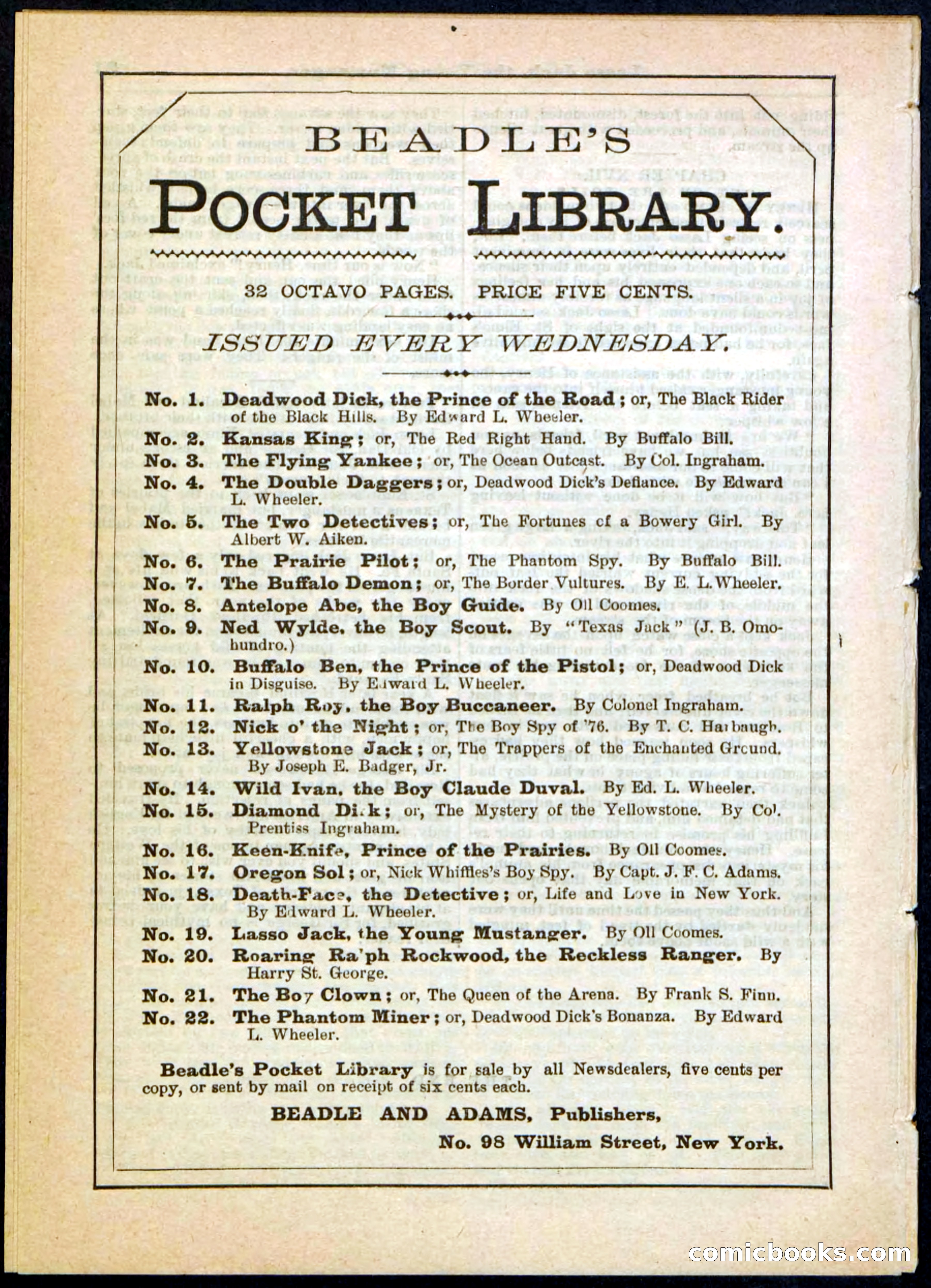 Beadle's Pocket Library No. 19 — page 26 of 32