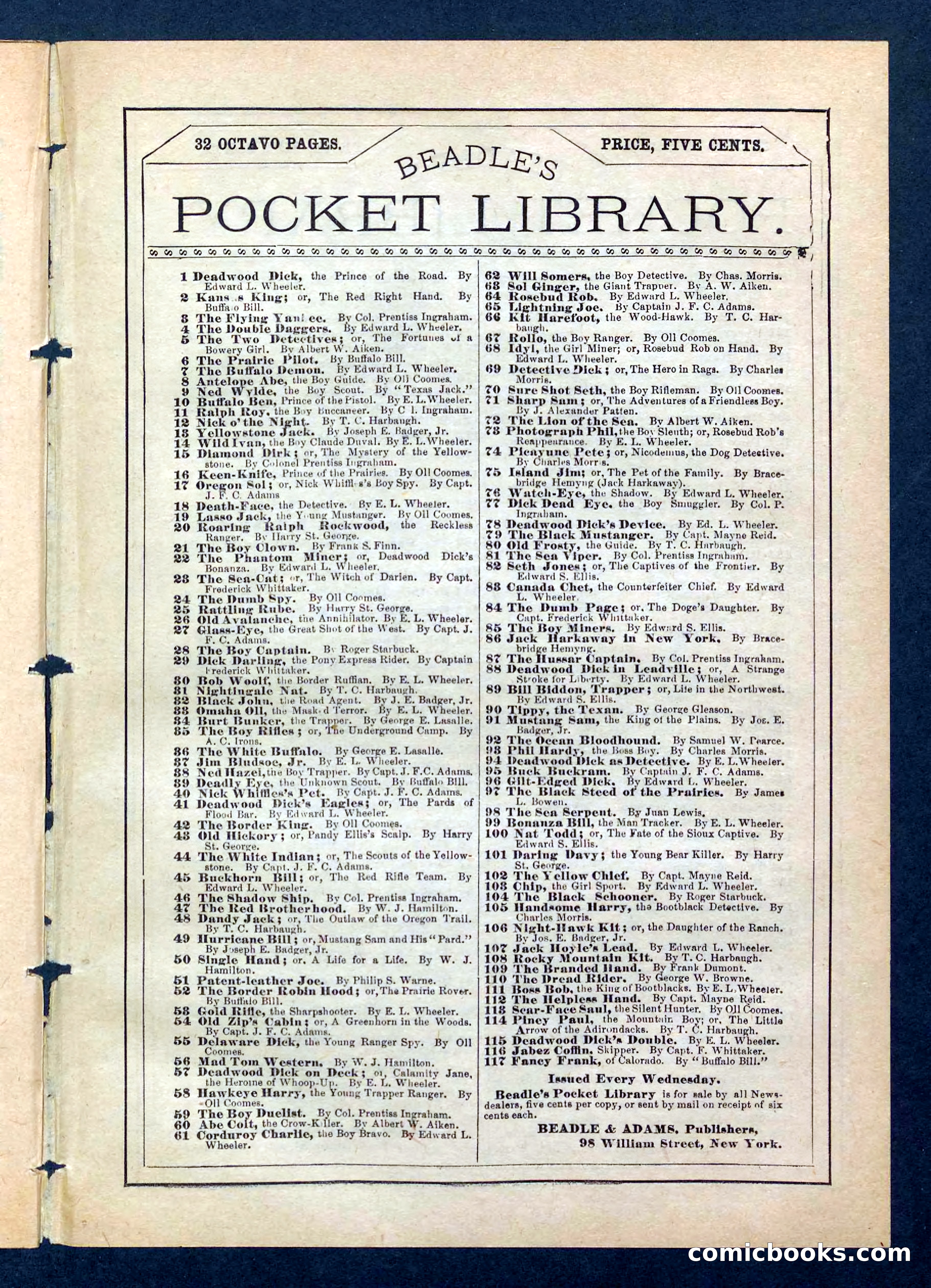 Beadle's Pocket Library, No. 200 — page 31 of 32