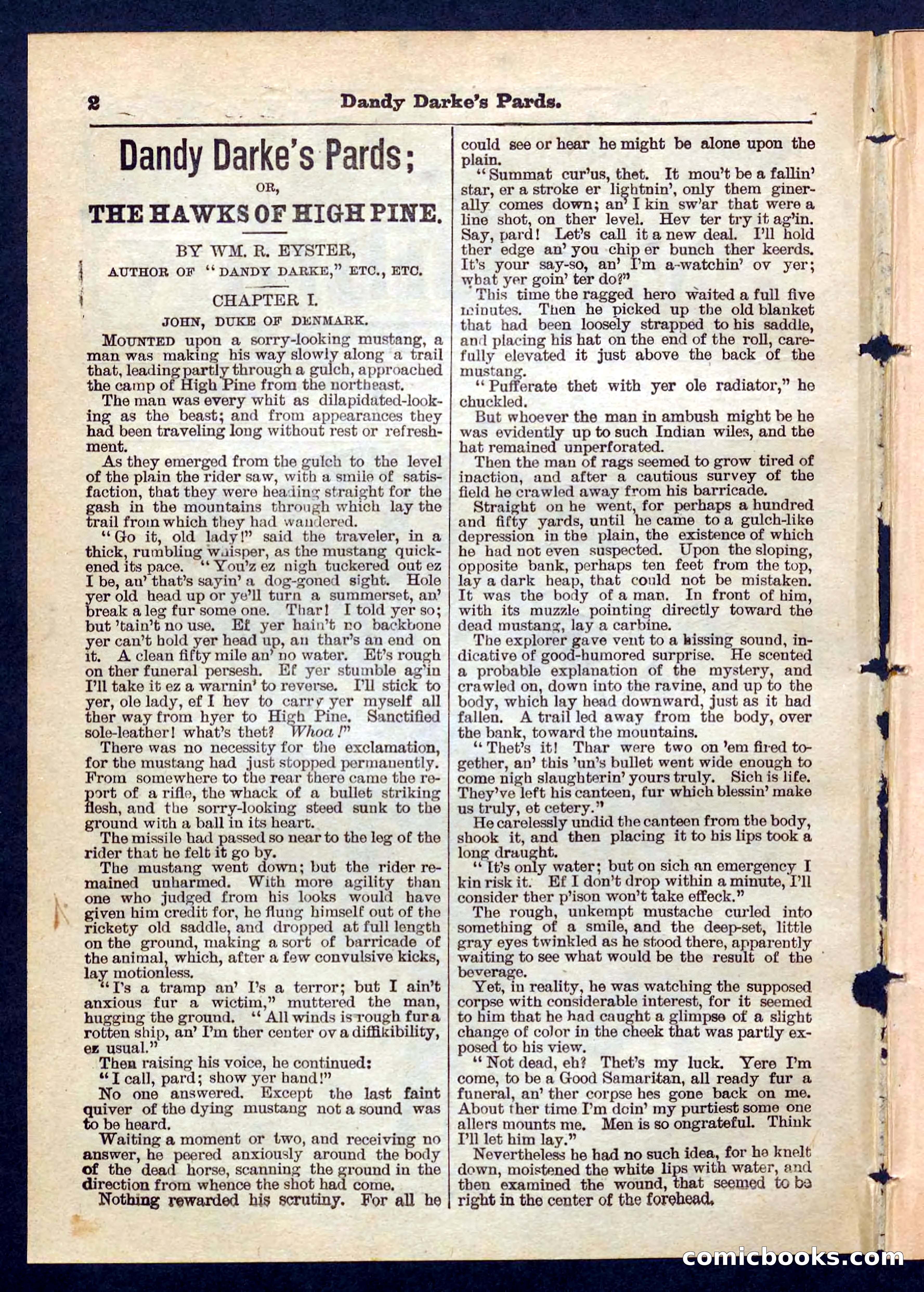 Beadle's Pocket Library No. 201: Dandy Darke's Pards — page 2 of 32