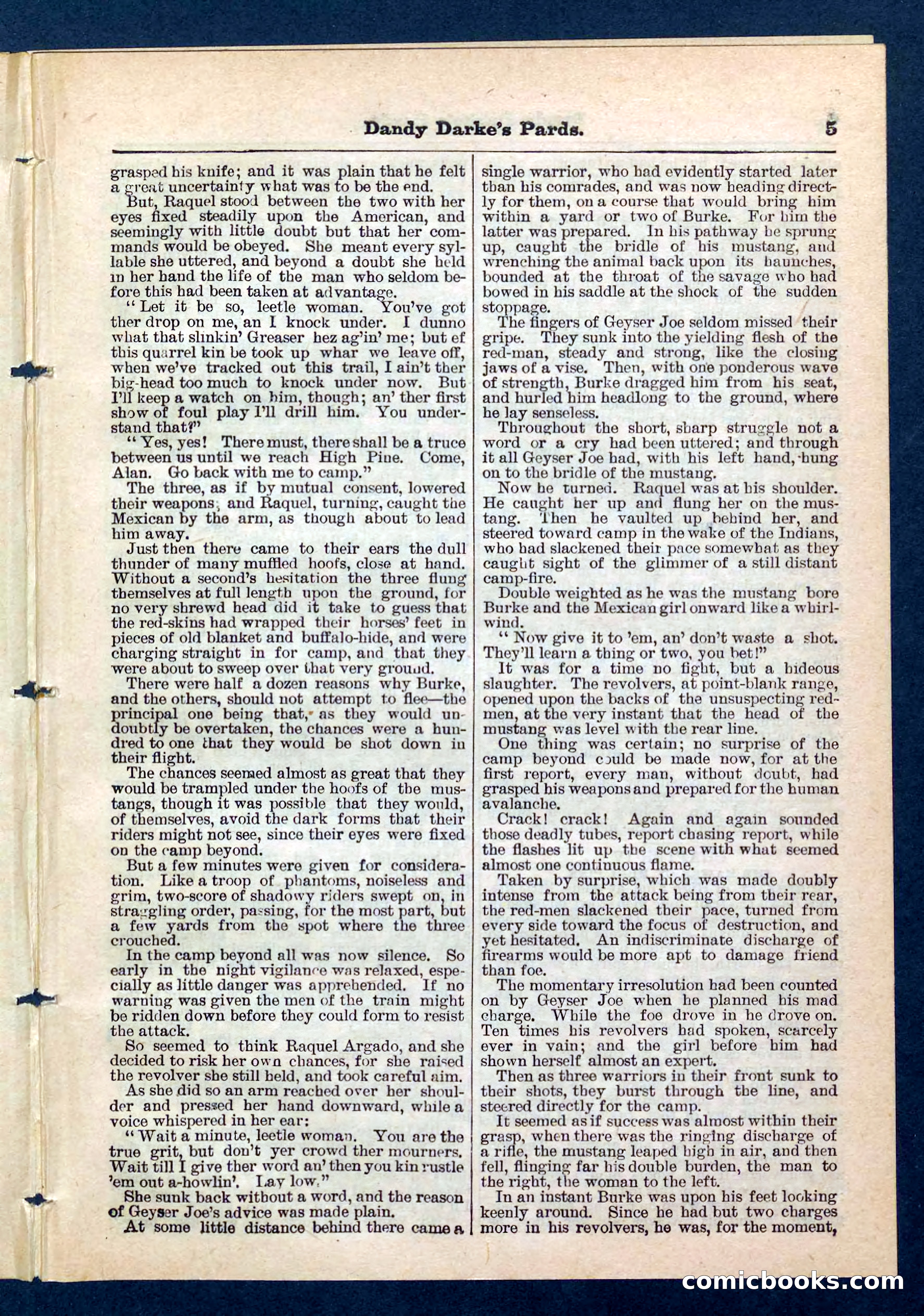 Beadle's Pocket Library No. 201: Dandy Darke's Pards — page 5 of 32