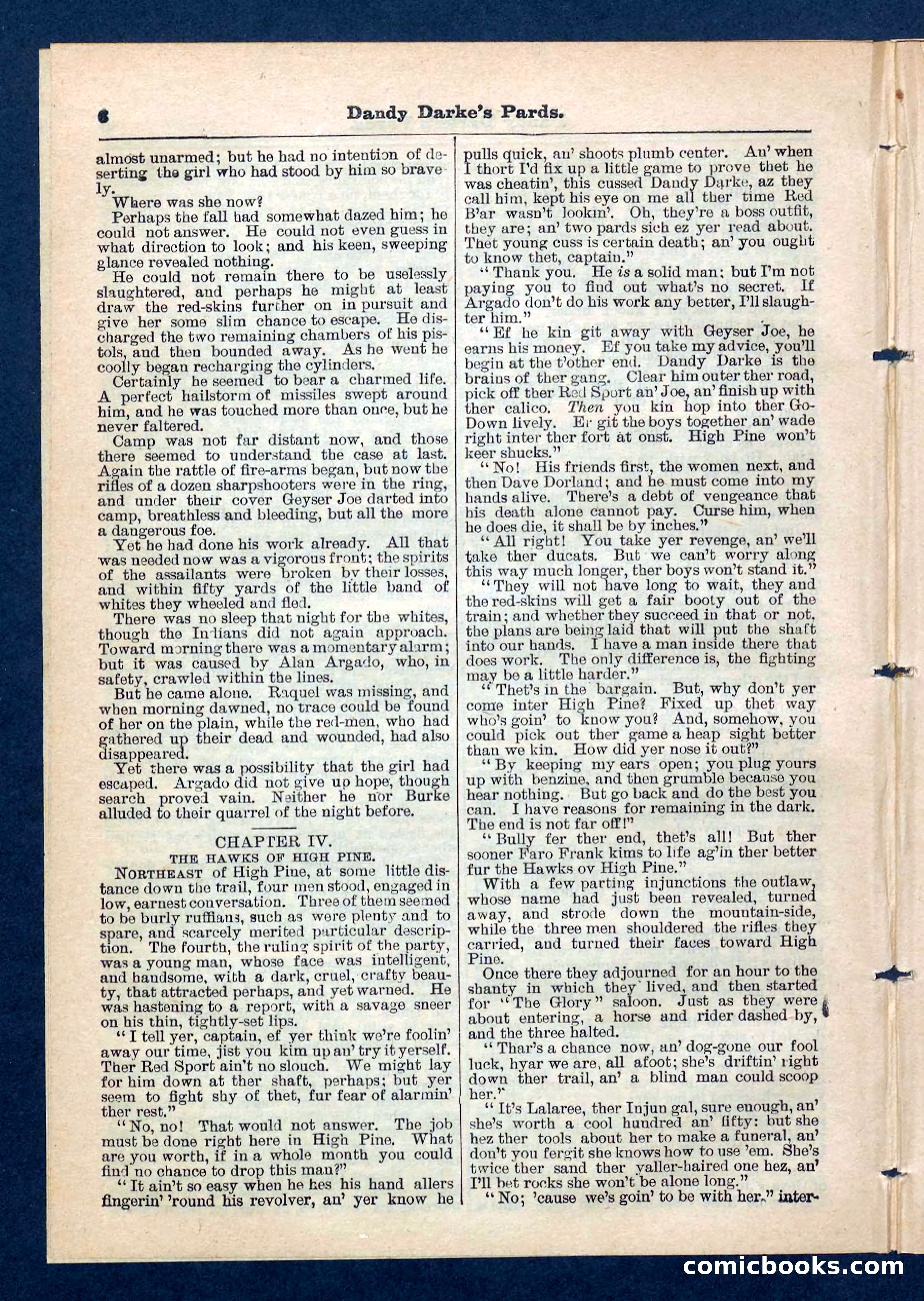 Beadle's Pocket Library No. 201: Dandy Darke's Pards — page 6 of 32