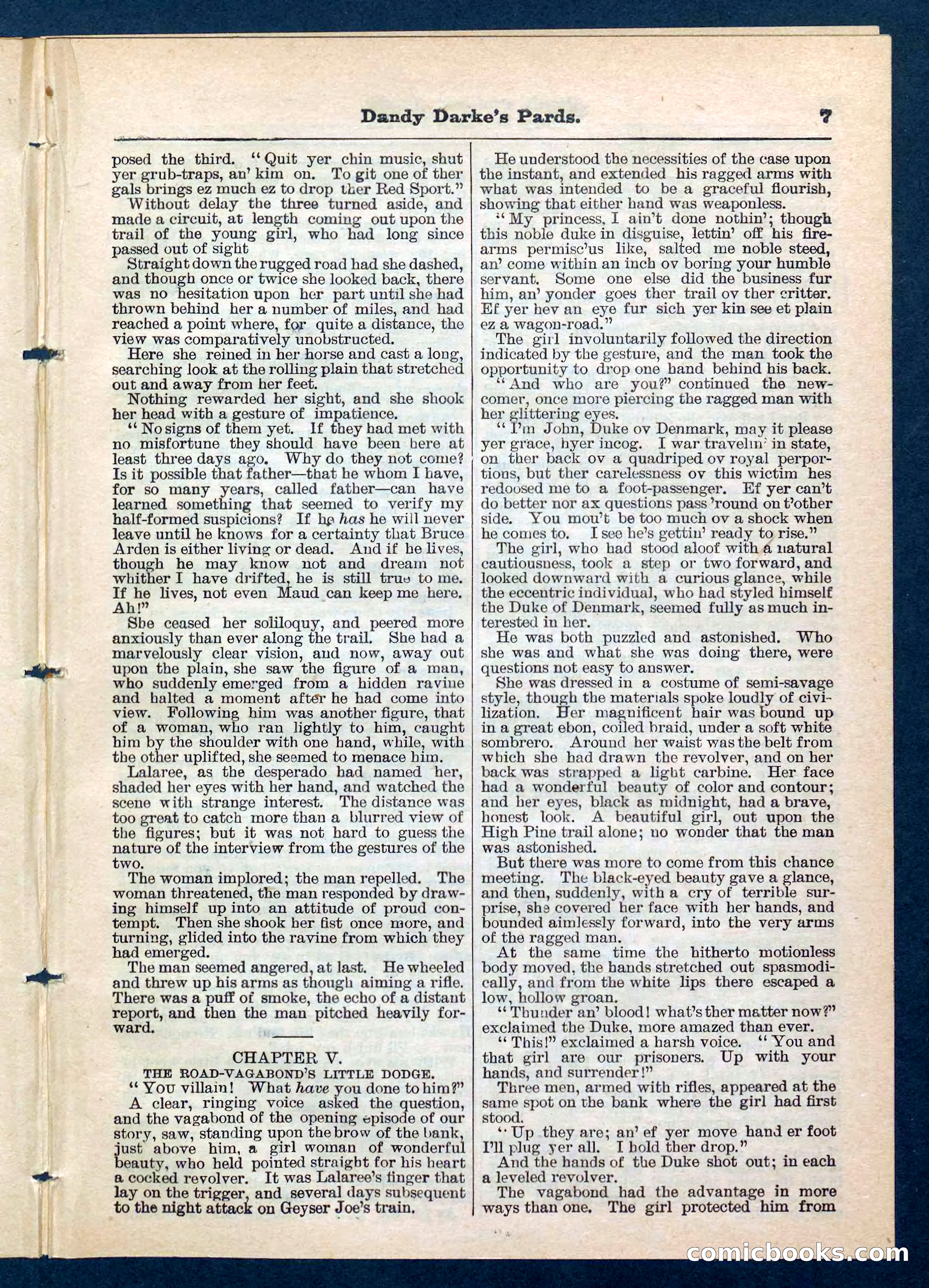Beadle's Pocket Library No. 201: Dandy Darke's Pards — page 7 of 32
