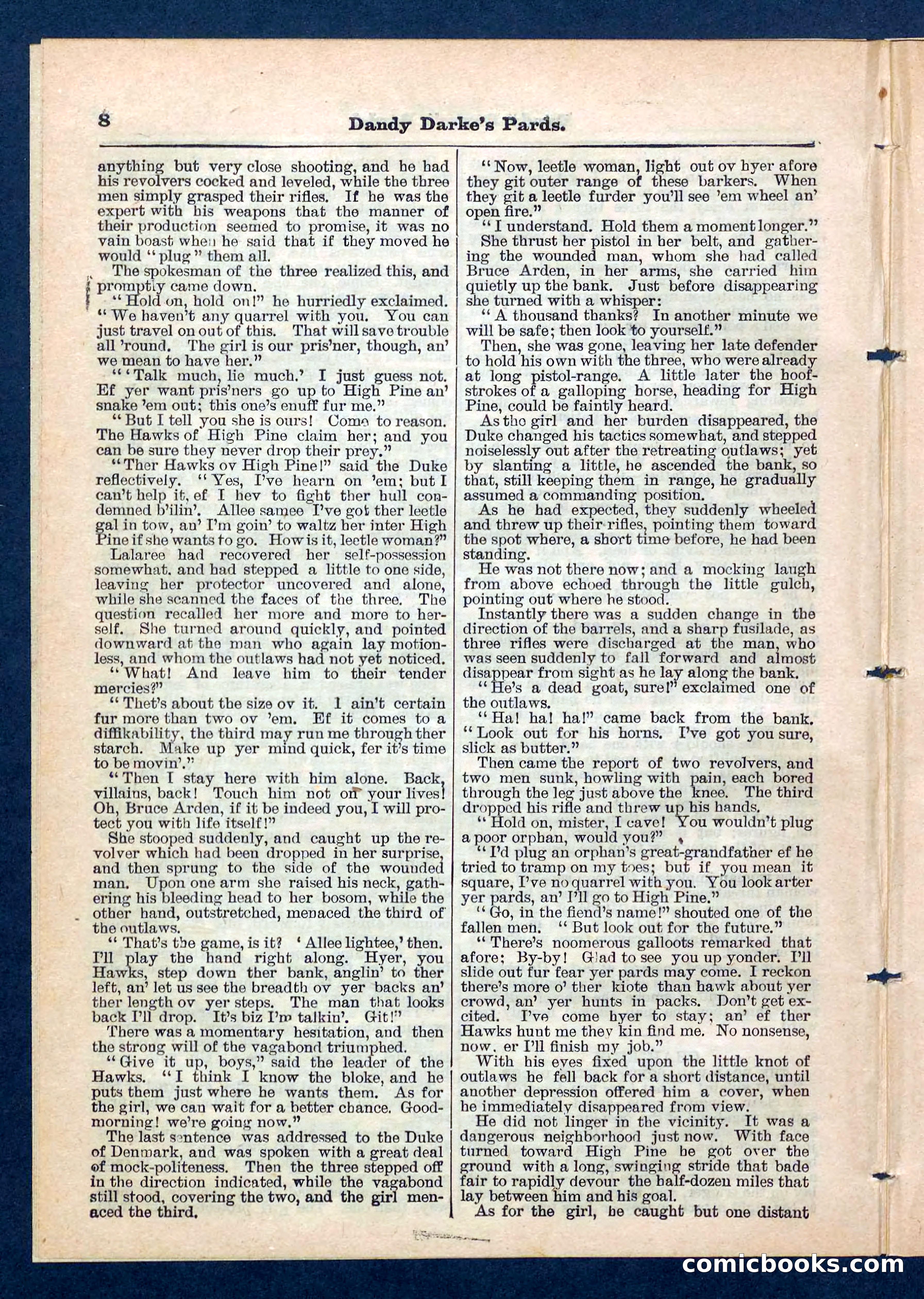 Beadle's Pocket Library No. 201: Dandy Darke's Pards — page 8 of 32