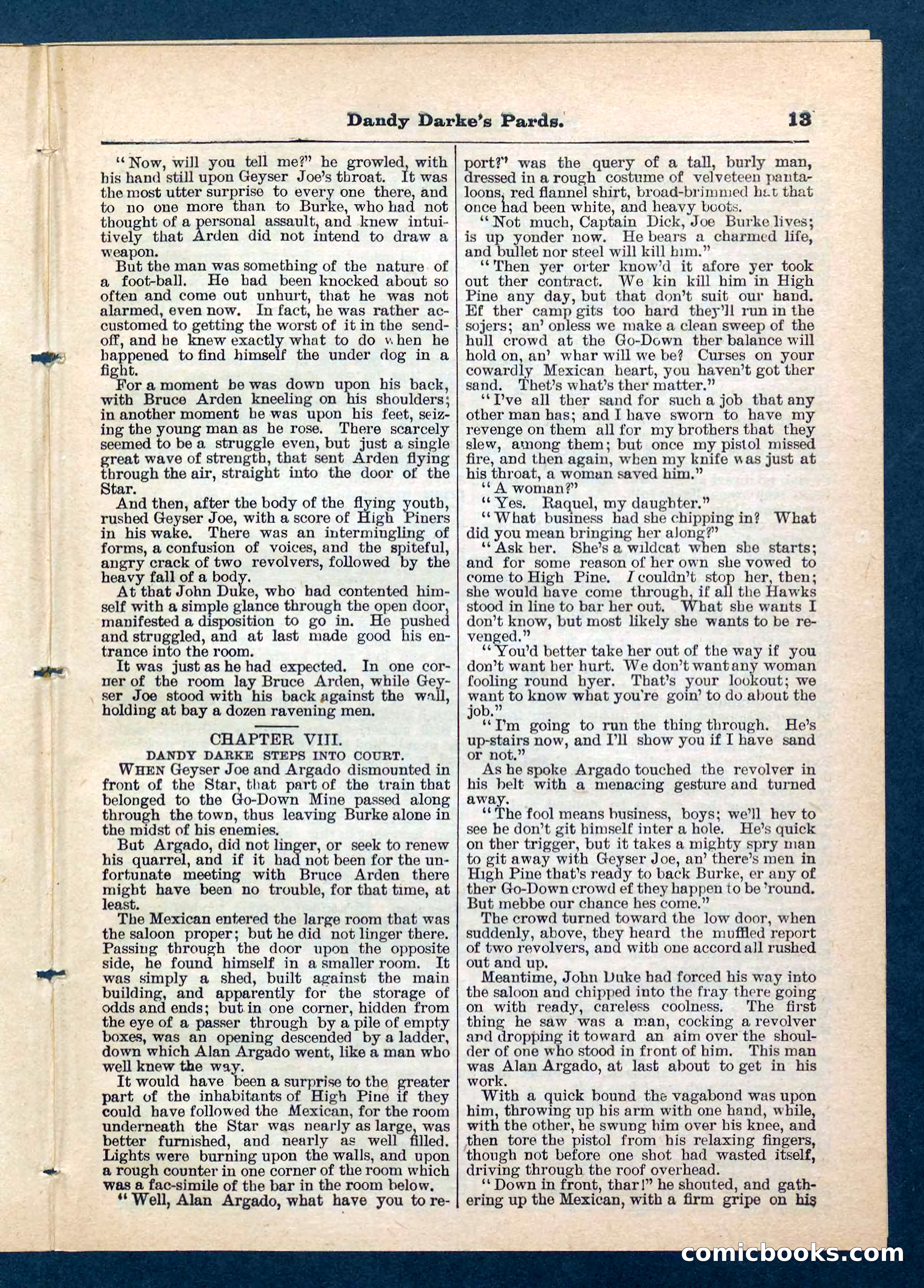 Beadle's Pocket Library No. 201: Dandy Darke's Pards — page 13 of 32