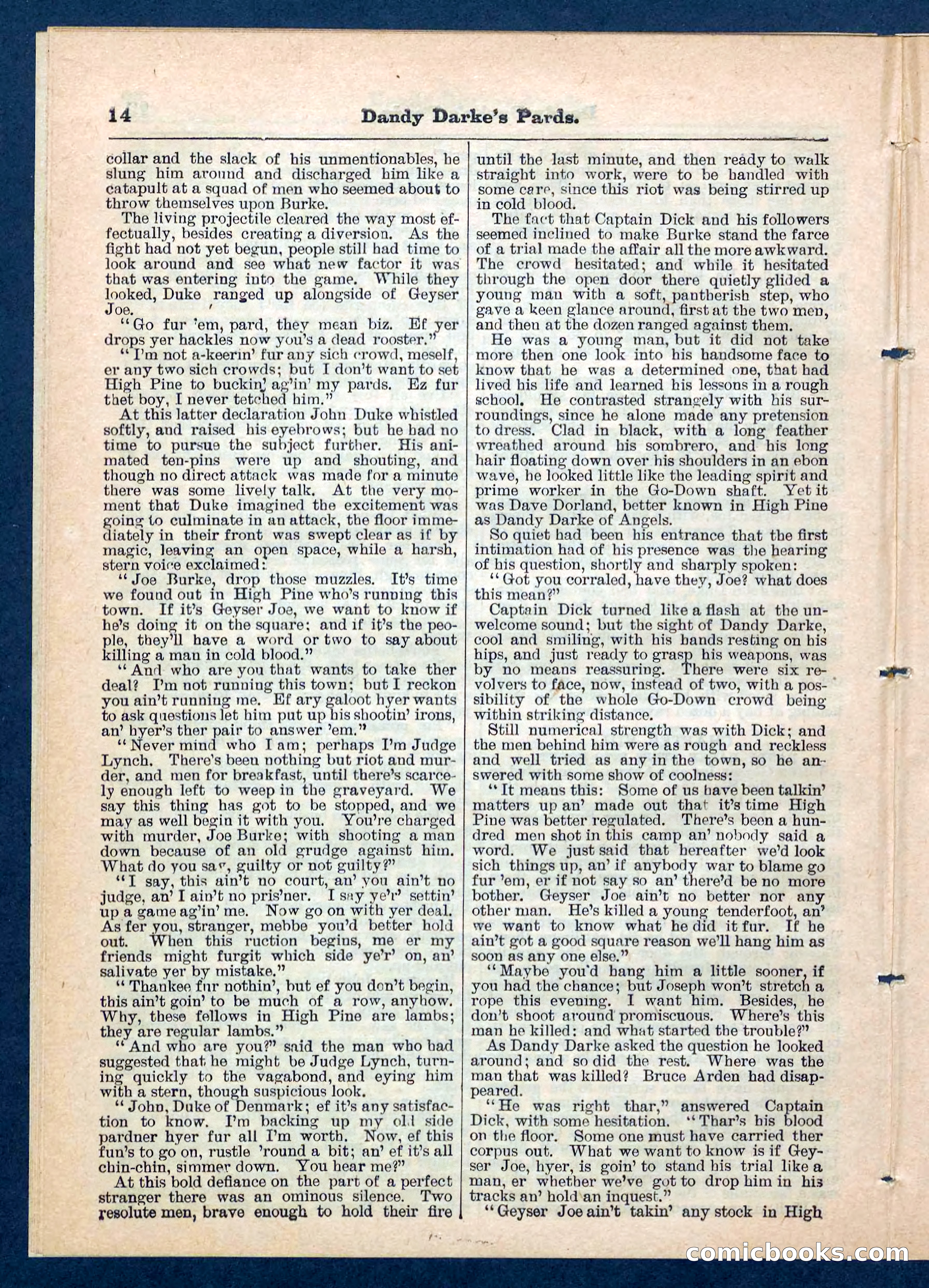 Beadle's Pocket Library No. 201: Dandy Darke's Pards — page 14 of 32