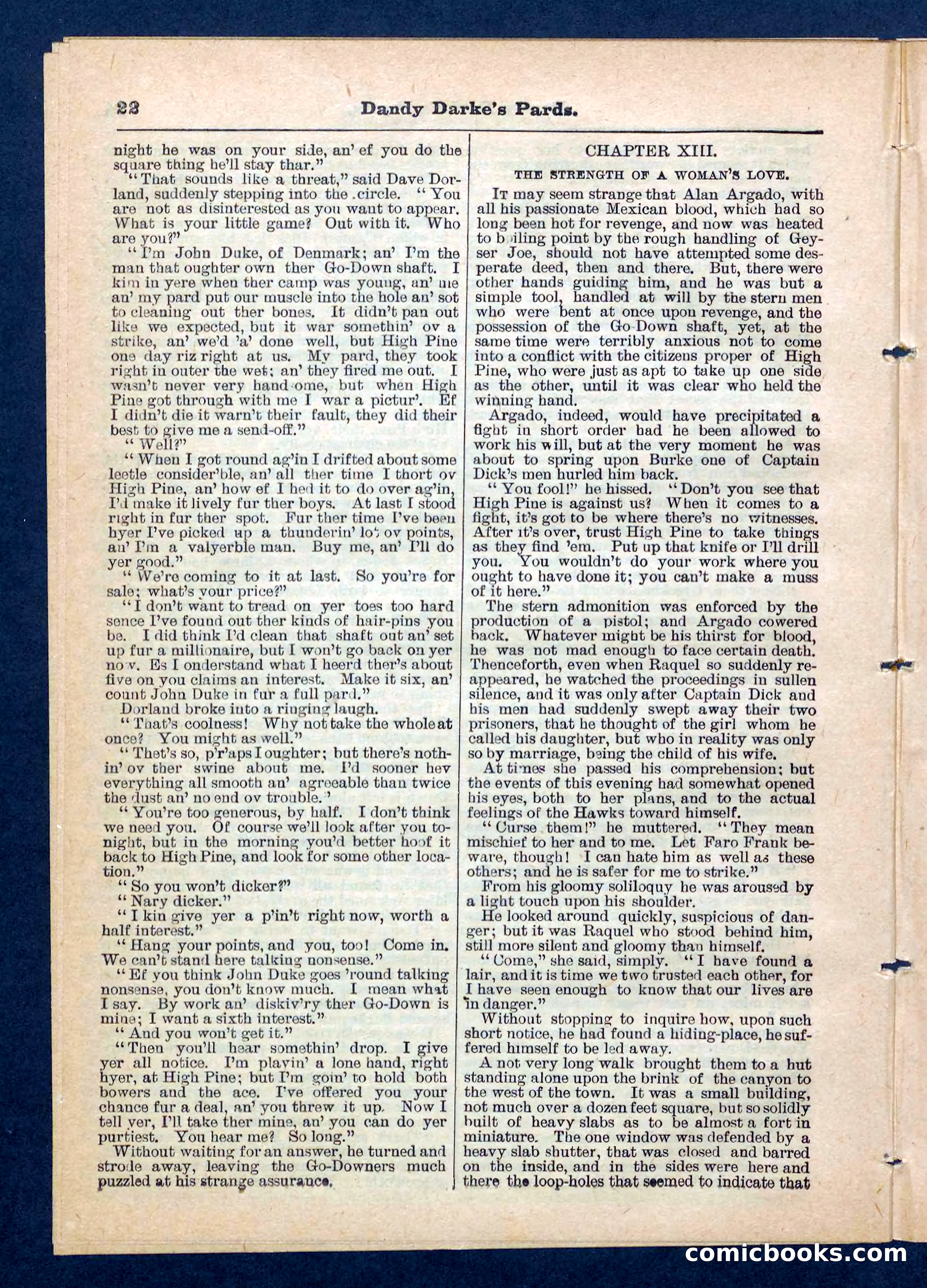 Beadle's Pocket Library No. 201: Dandy Darke's Pards — page 22 of 32