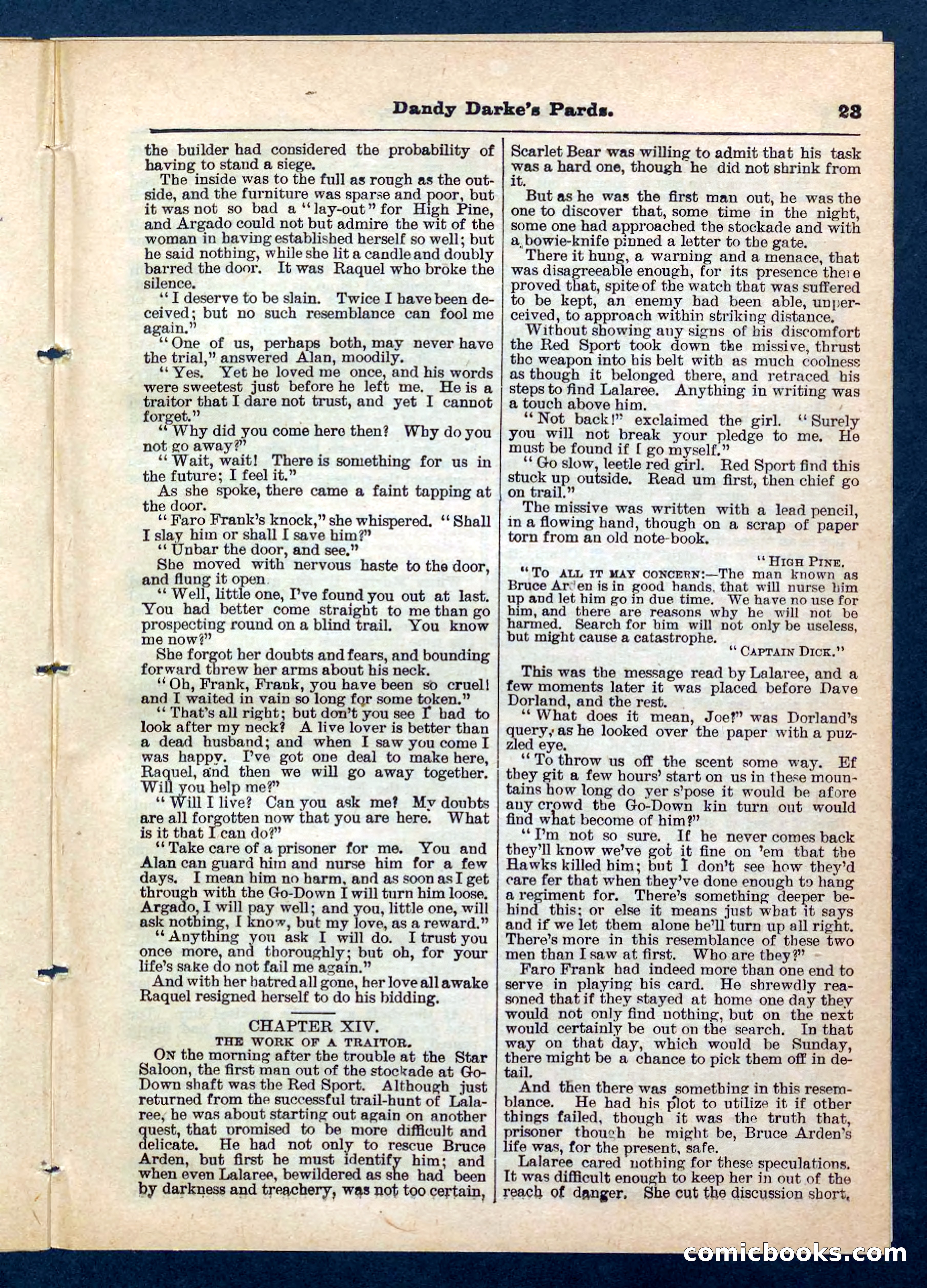 Beadle's Pocket Library No. 201: Dandy Darke's Pards — page 23 of 32