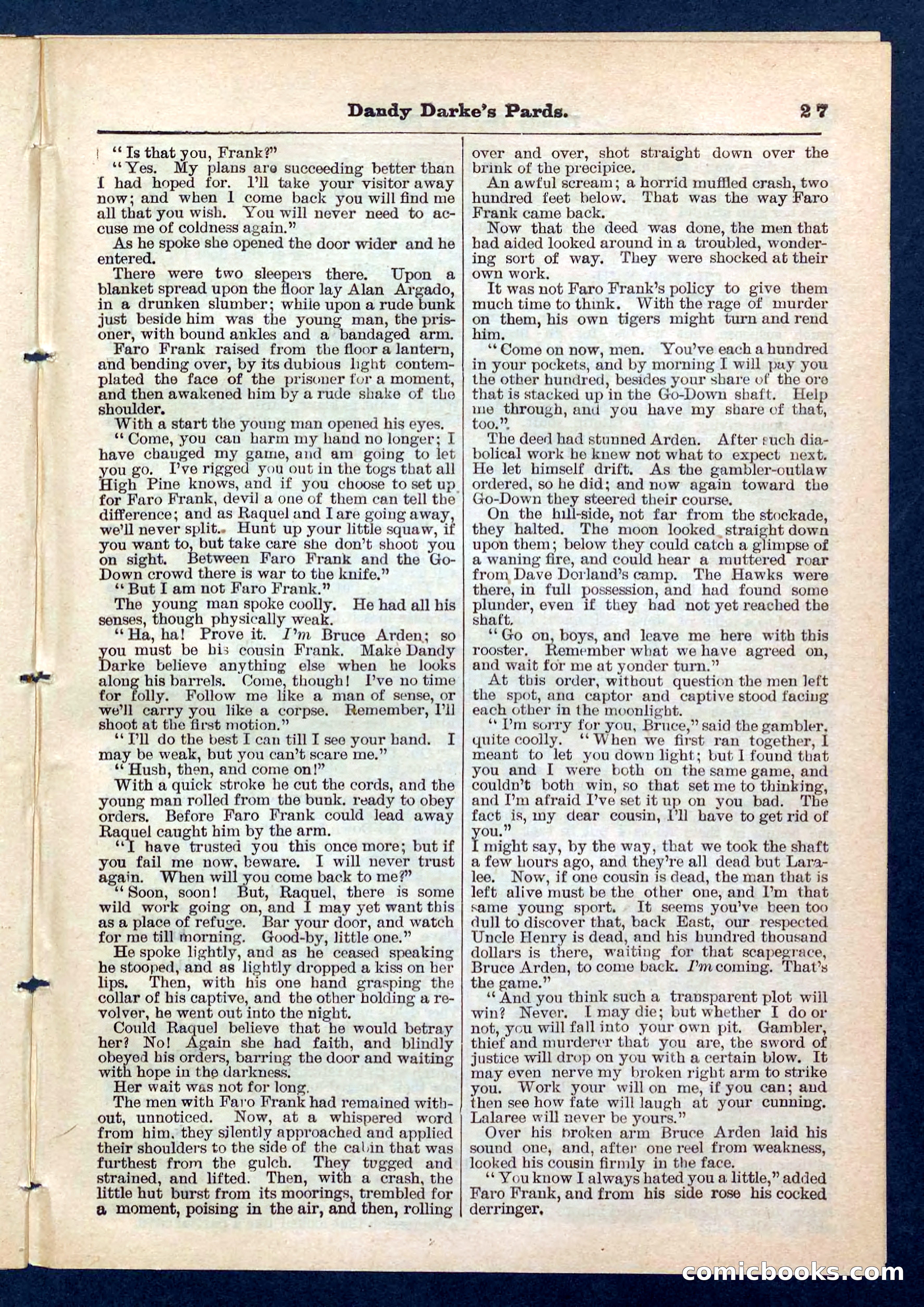 Beadle's Pocket Library No. 201: Dandy Darke's Pards — page 27 of 32