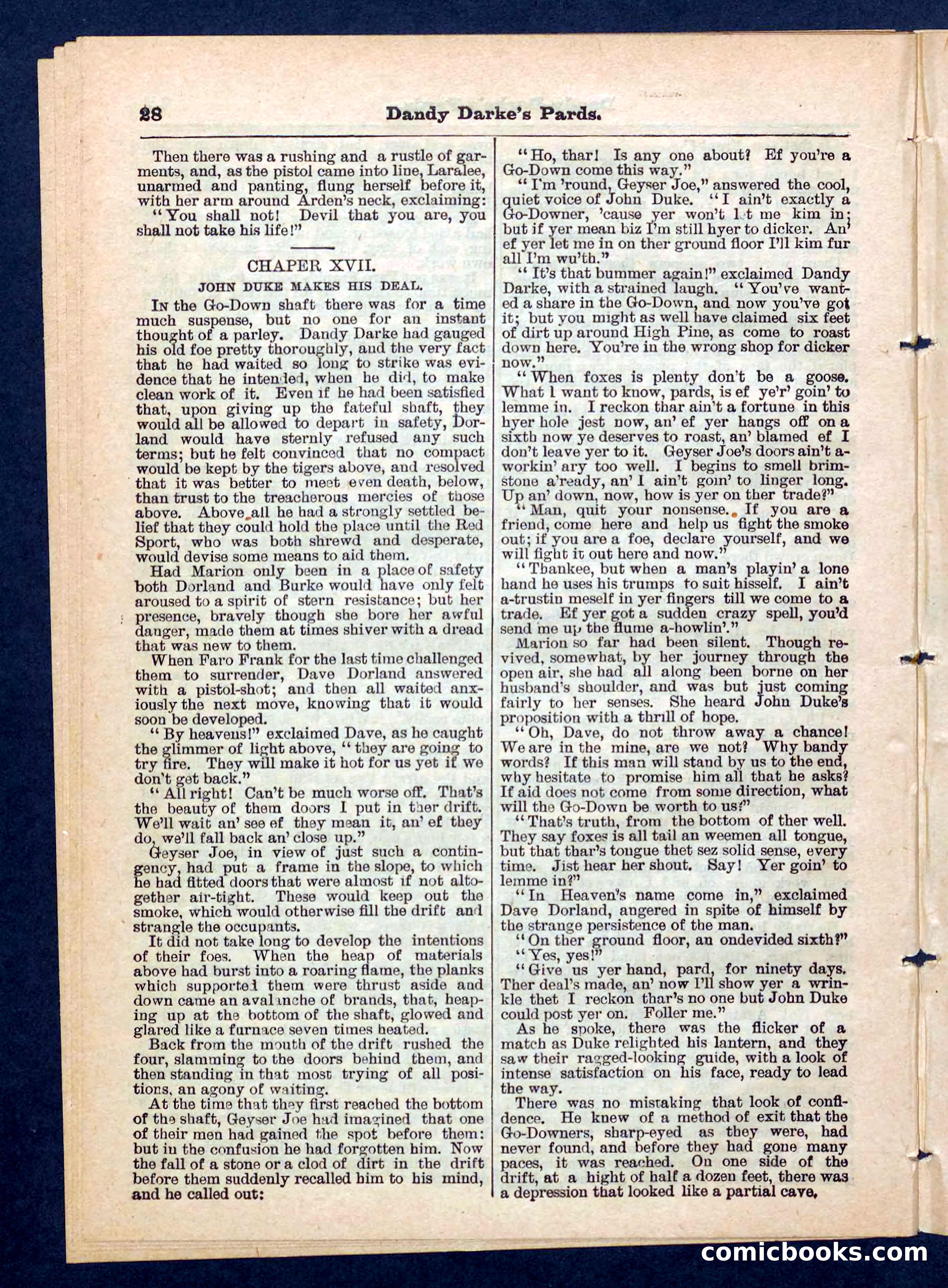 Beadle's Pocket Library No. 201: Dandy Darke's Pards — page 28 of 32