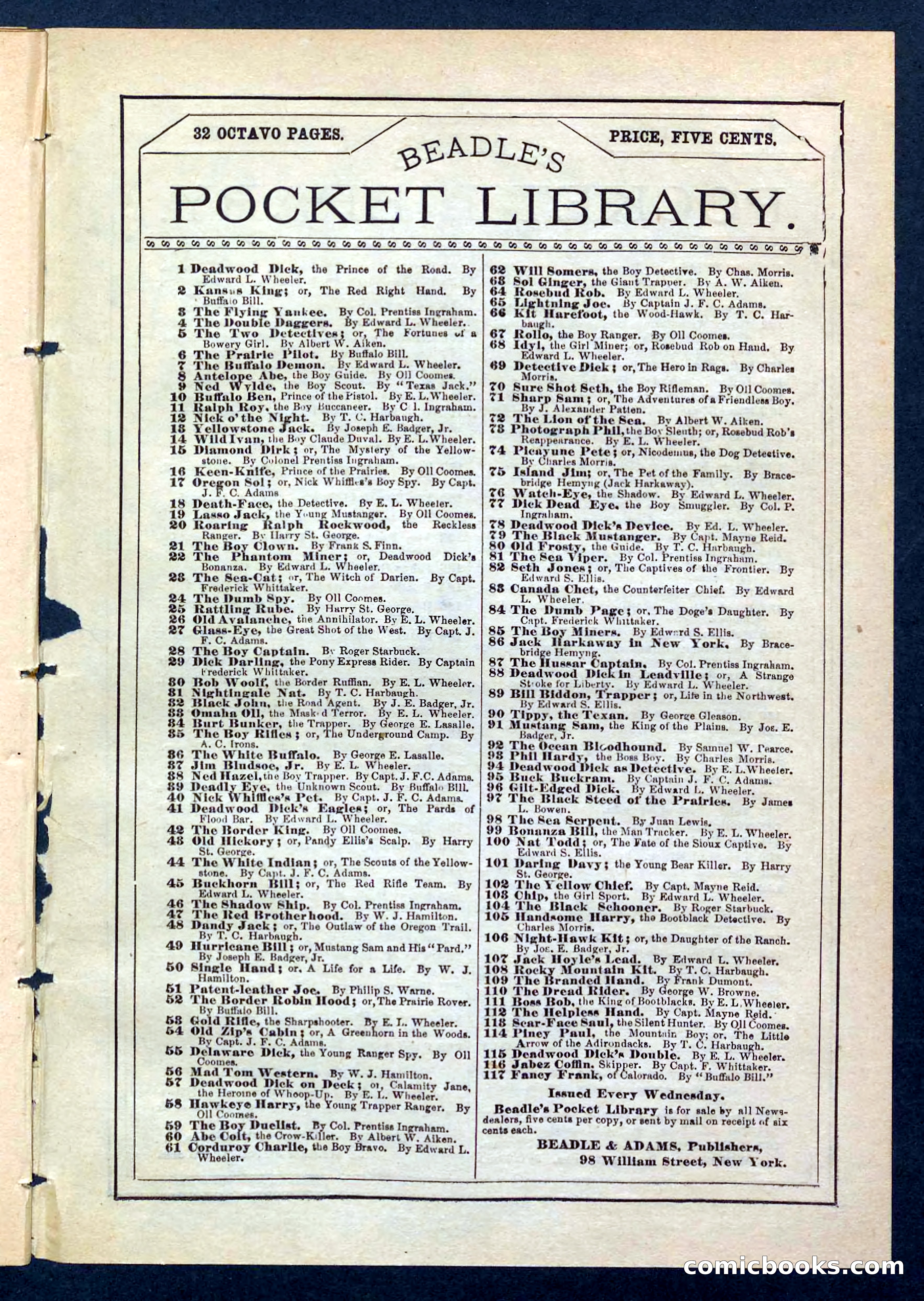 Beadle's Pocket Library No. 201: Dandy Darke's Pards — page 31 of 32