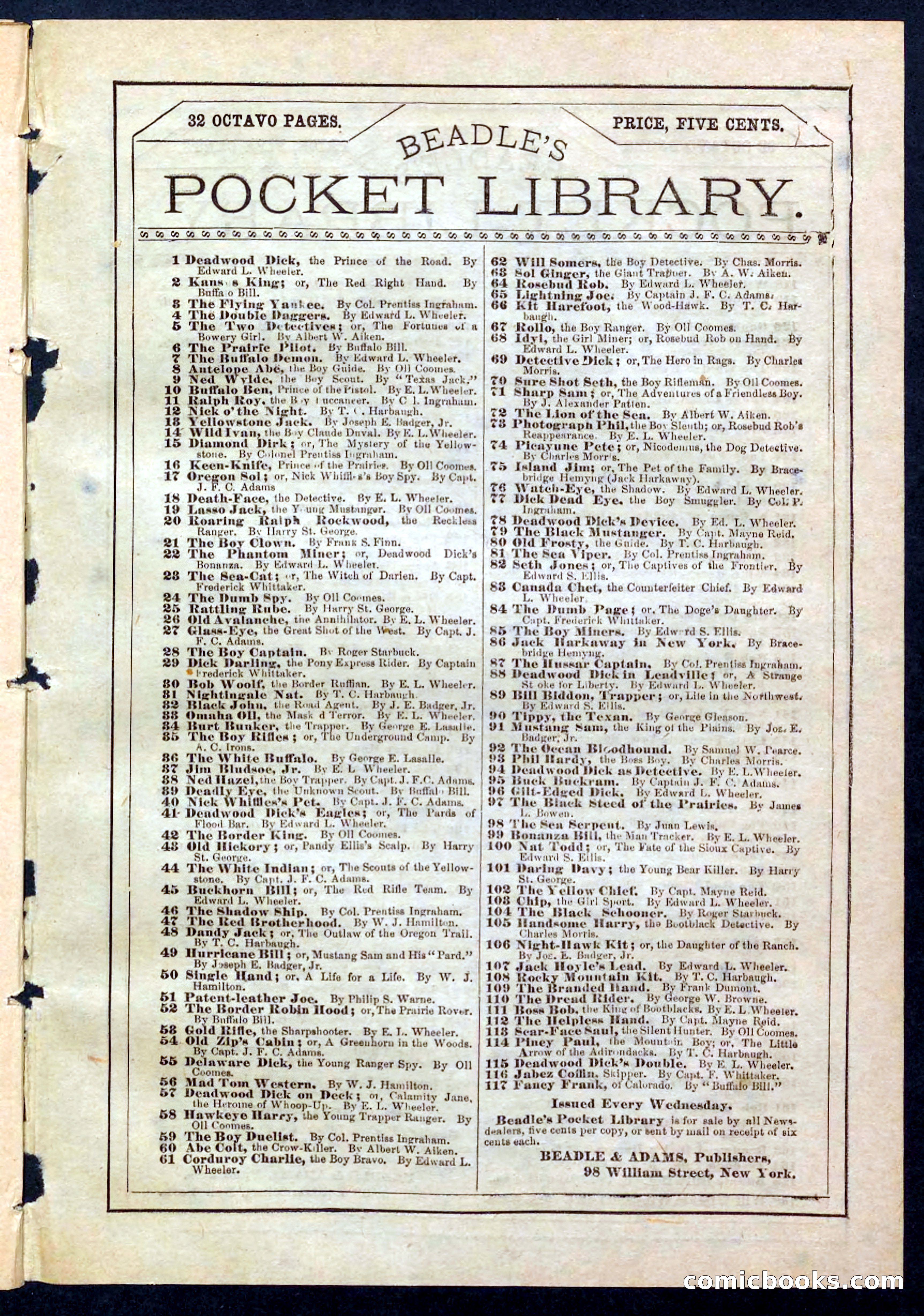 Beadle's Pocket Library No. 202 — page 31 of 32