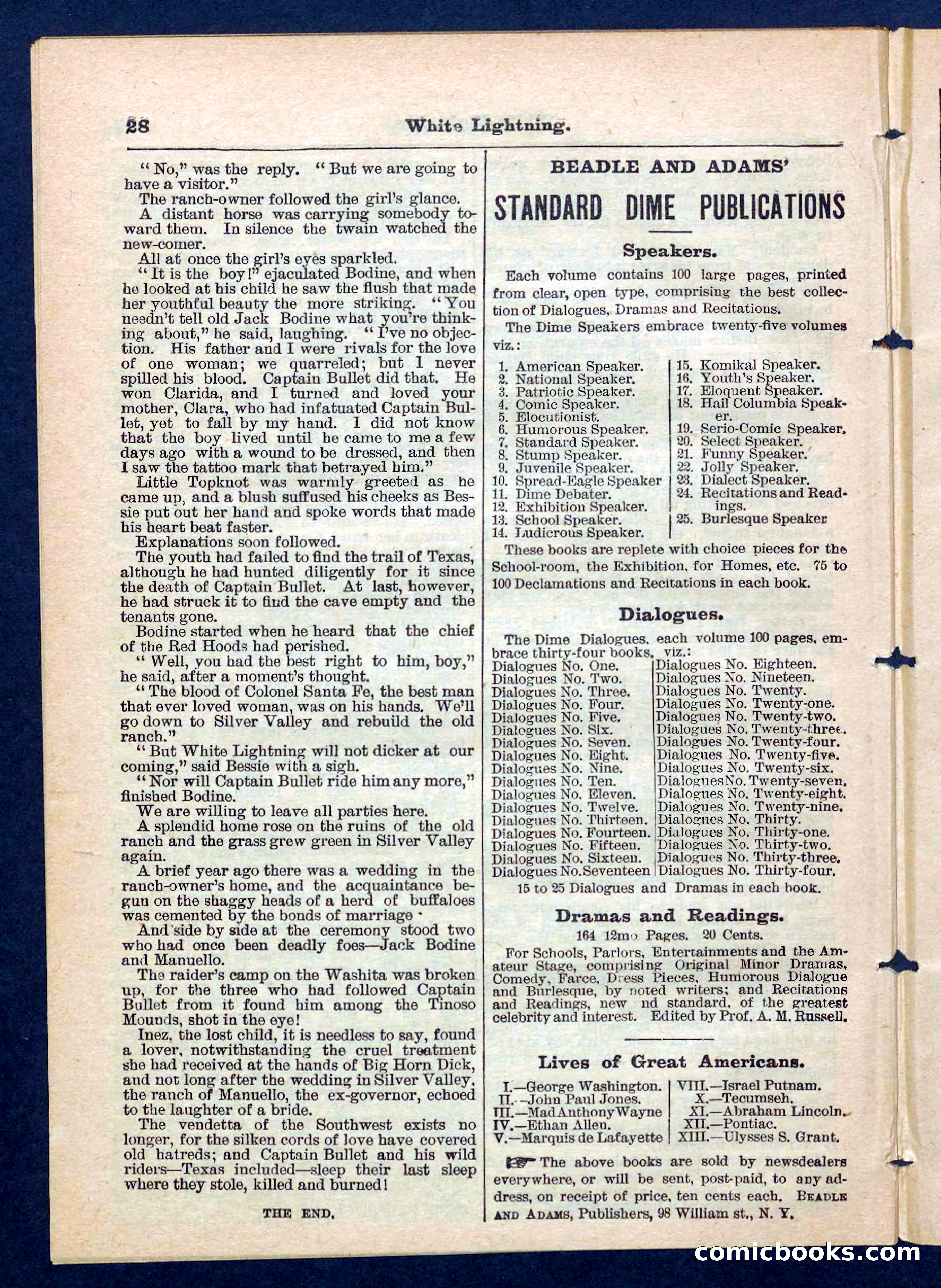 Beadle's Pocket Library No. 206 — page 28 of 32