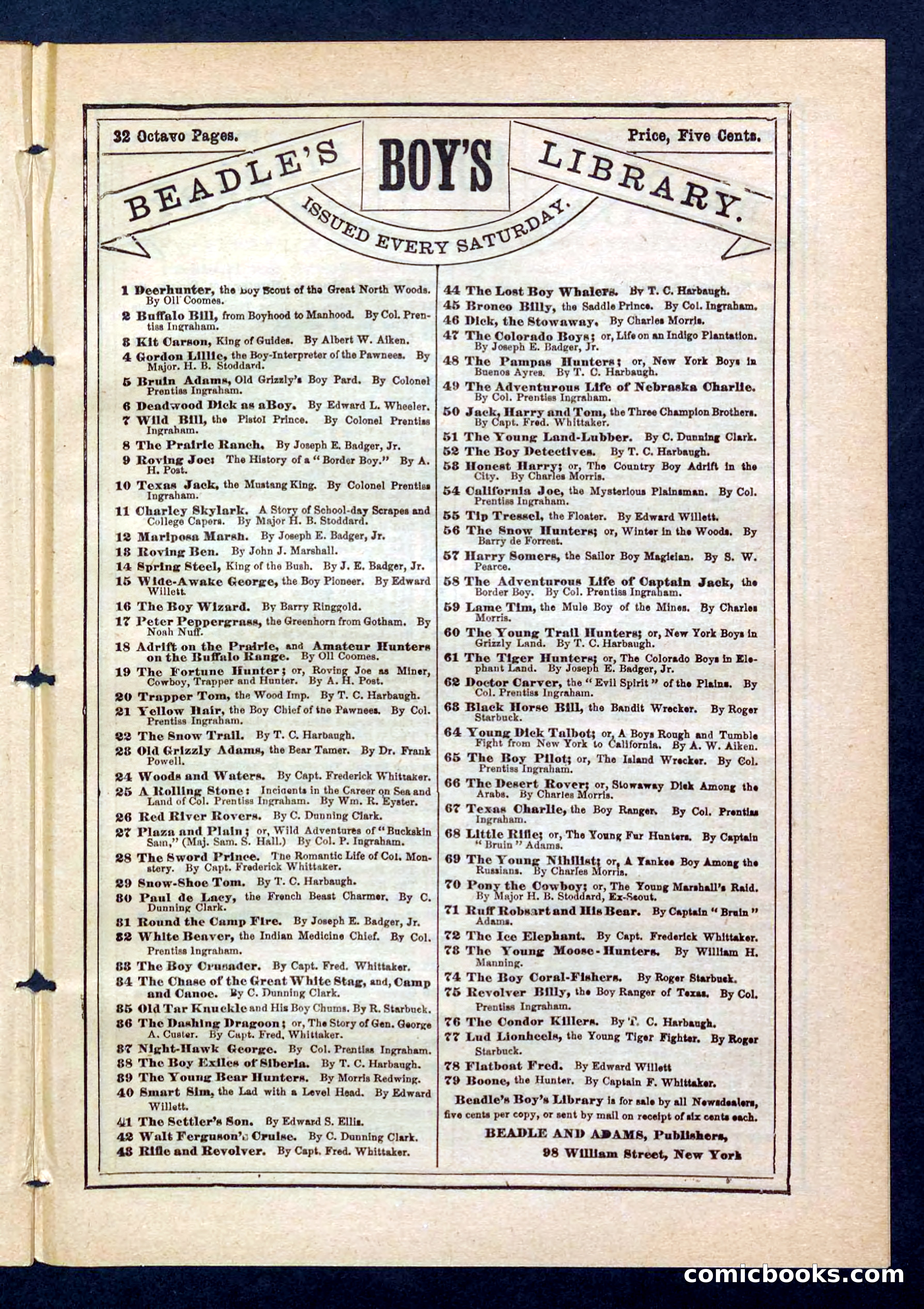 Beadle's Pocket Library No. 206 — page 29 of 32