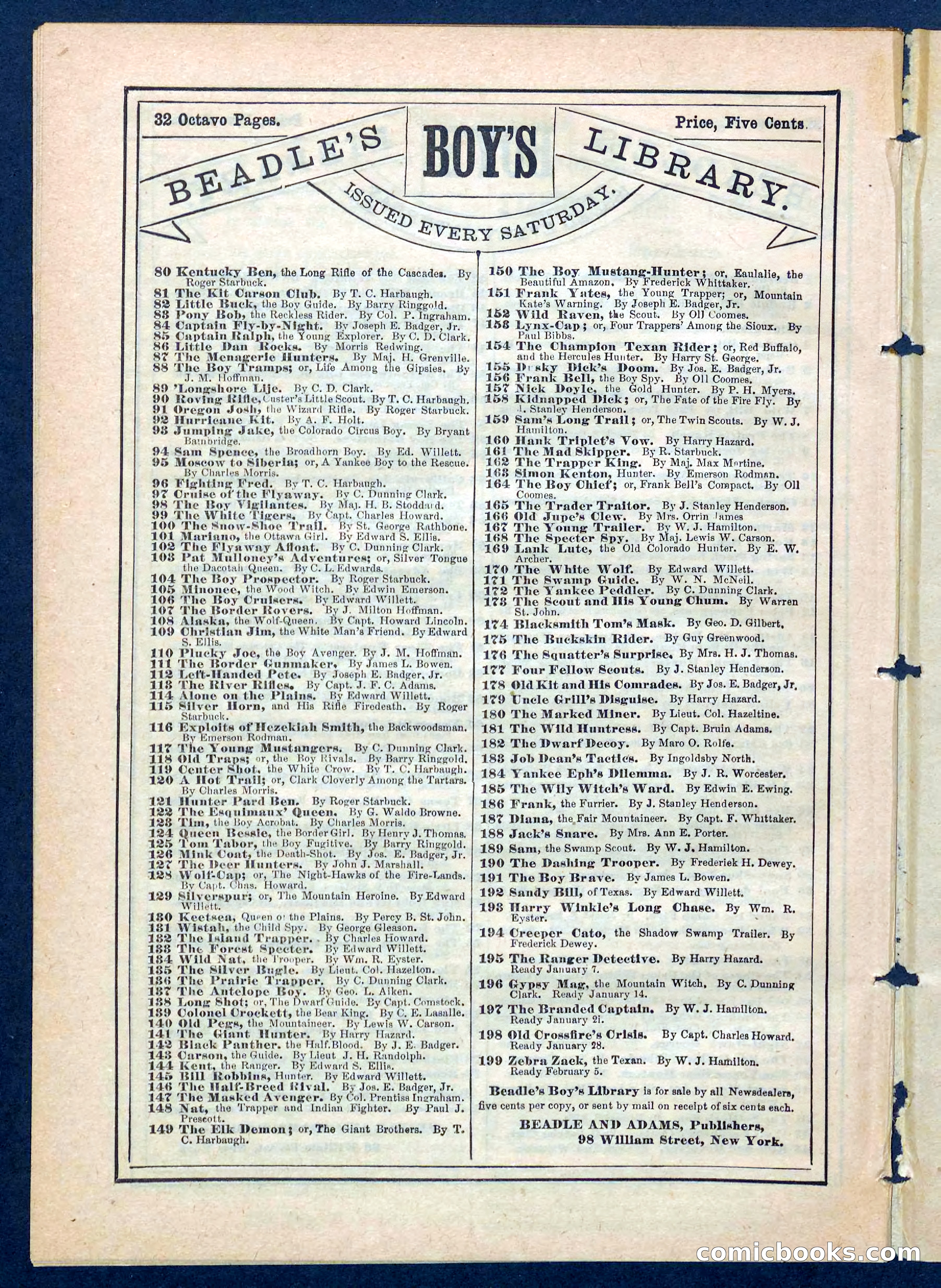 Beadle's Pocket Library No. 206 — page 30 of 32