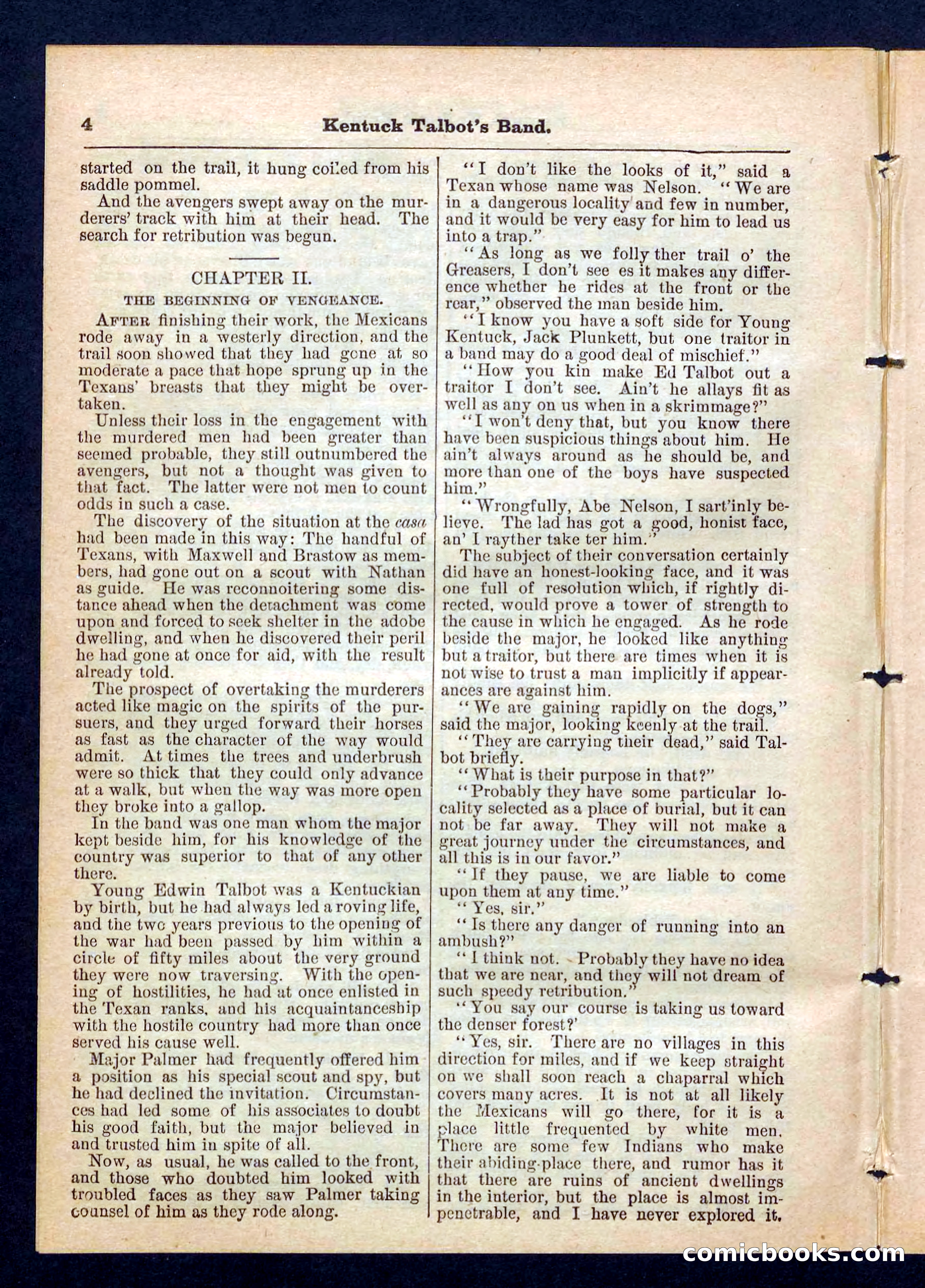 Beadle's Pocket Library, No. 207: 'Kentucky Talbot's Band' — page 4 of 32