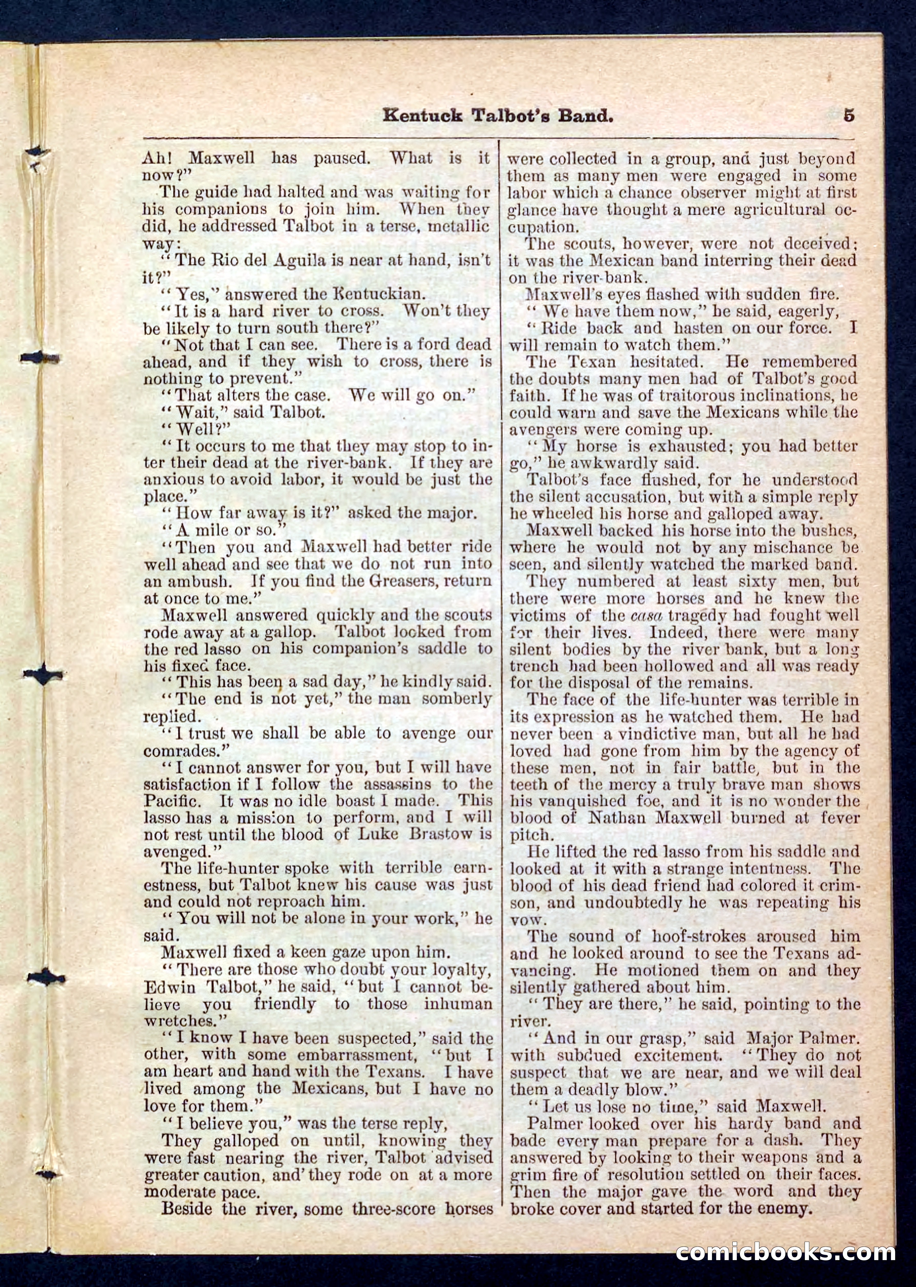 Beadle's Pocket Library, No. 207: 'Kentucky Talbot's Band' — page 5 of 32
