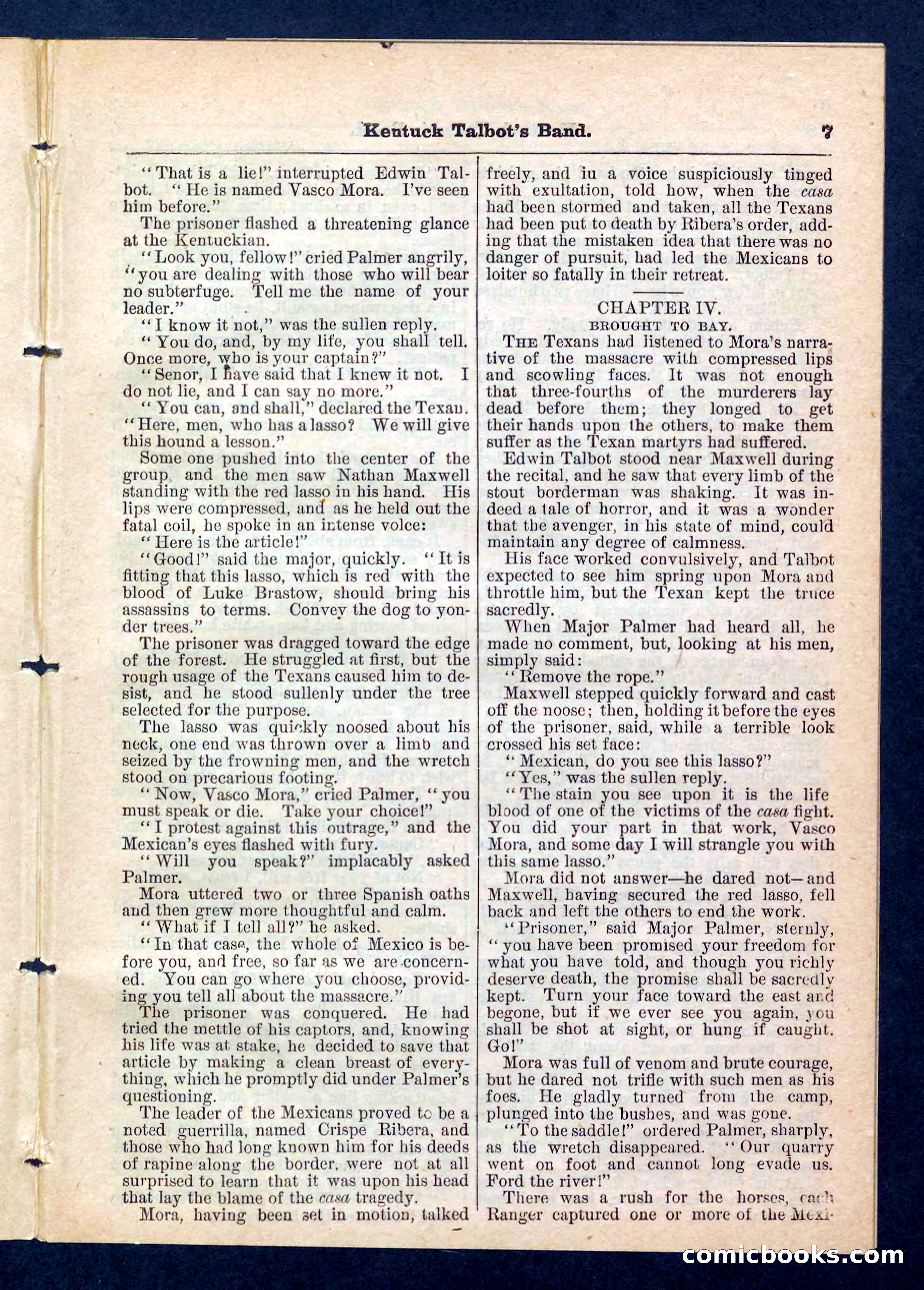 Beadle's Pocket Library, No. 207: 'Kentucky Talbot's Band' — page 7 of 32