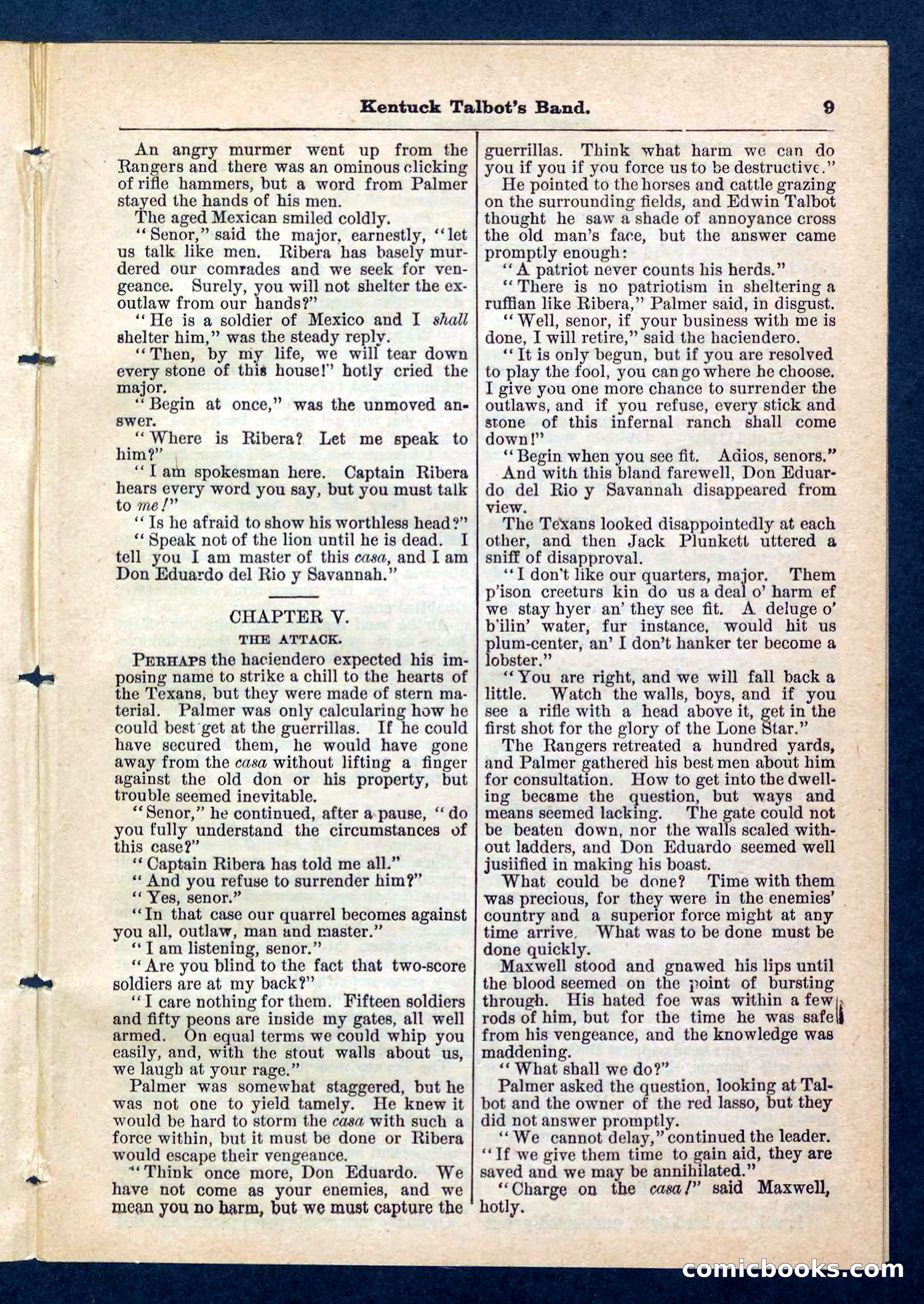 Beadle's Pocket Library, No. 207: 'Kentucky Talbot's Band' — page 9 of 32
