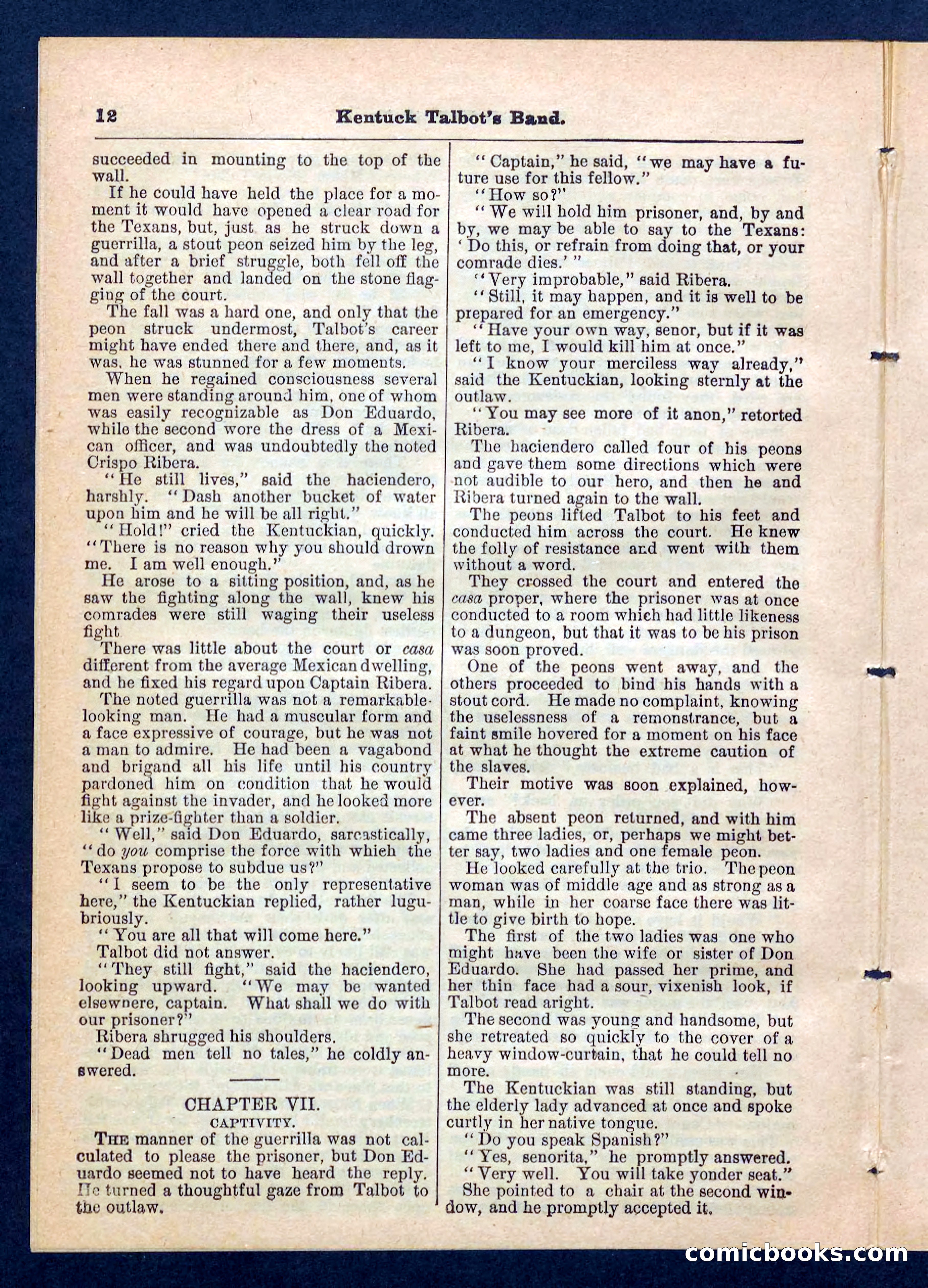 Beadle's Pocket Library, No. 207: 'Kentucky Talbot's Band' — page 12 of 32